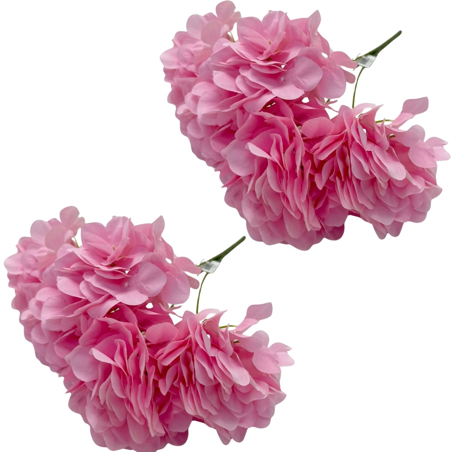 PACK DE 2 BOUQUETS DE 5 HORTENSIAS ARTIFICIALES DE 50CM 8570-ROS FLORIPASTORE - 1