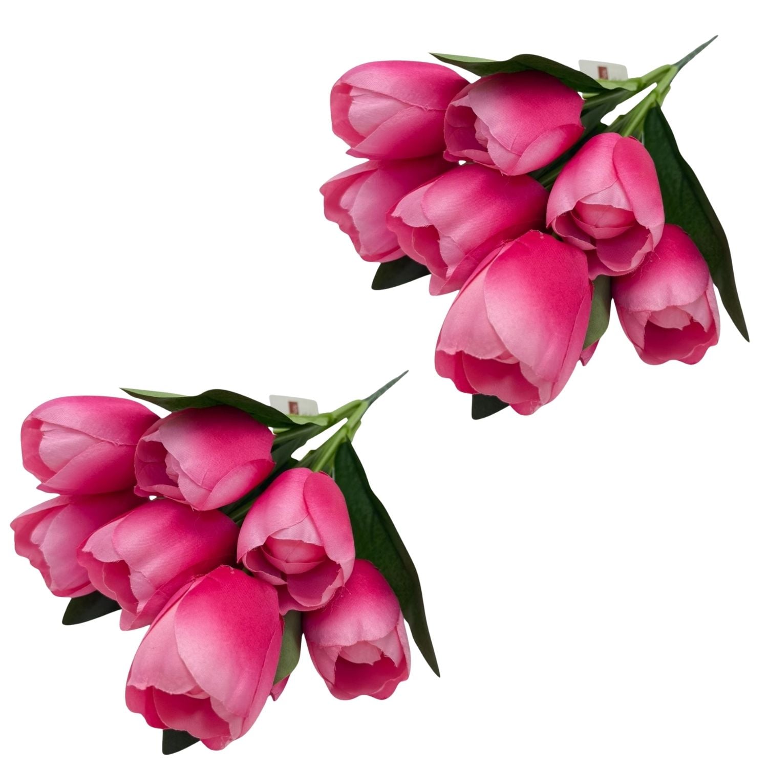 PACK DE 2 BOUQUETS DE 9 TULIPANES ARTIFICIALES DE 40CM GPB25396-6ROS FLORIPASTORE - 1