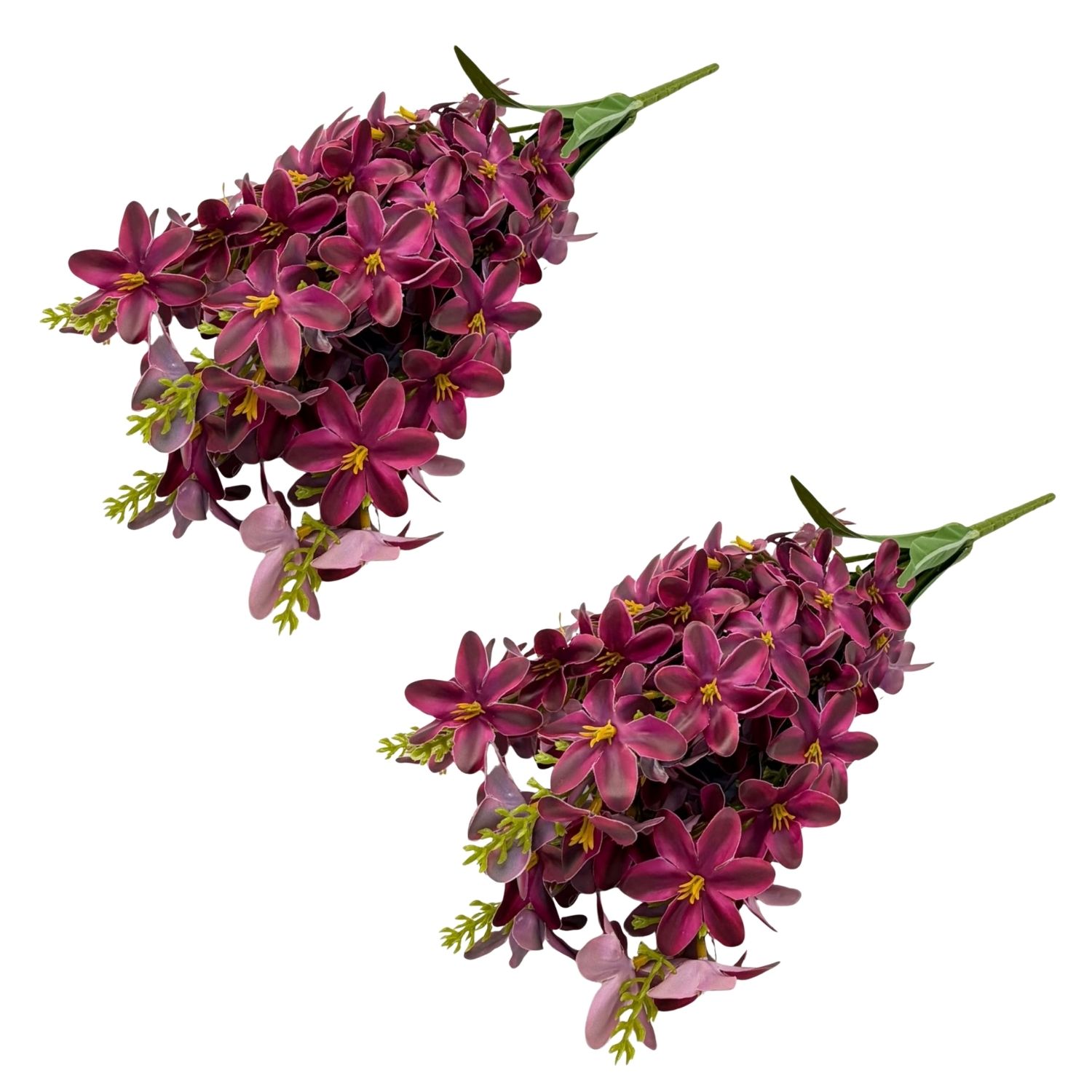 PACK DE 2 BOUQUETS DE 5 FLORES JACINTO ARTIFICIALES DE 46CM GPB26332-10RJ FLORIPASTORE - 1