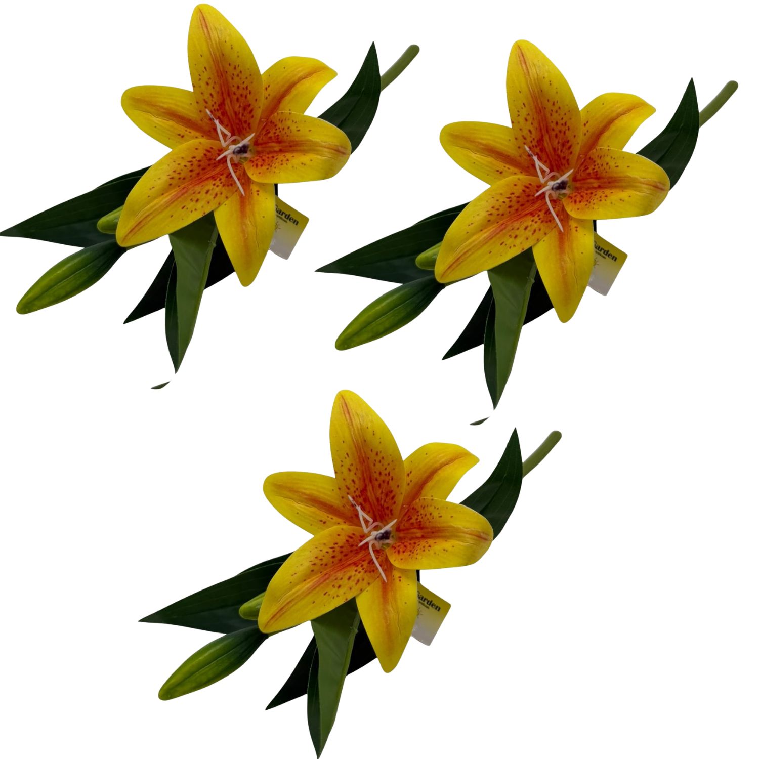 PACK DE 3 VARAS DE LIRIO ARTIFICIAL DE 38CM BG239011-AM FLORIPASTORE - 1
