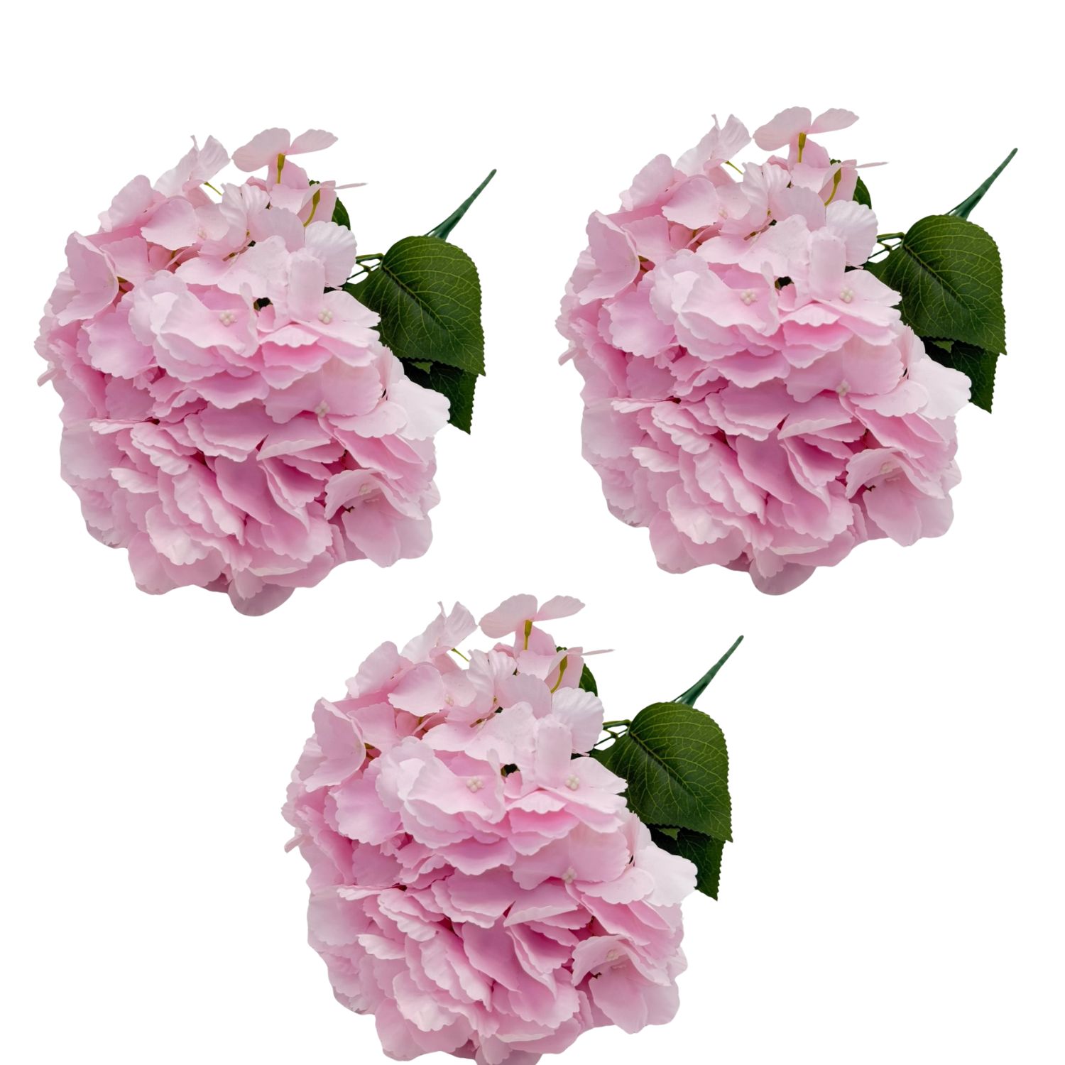 PACK DE 3 BOUQUETS DE 5 HORTENSIAS ARTIFICIALES DE 40CM 8572 FLORIPASTORE - 1