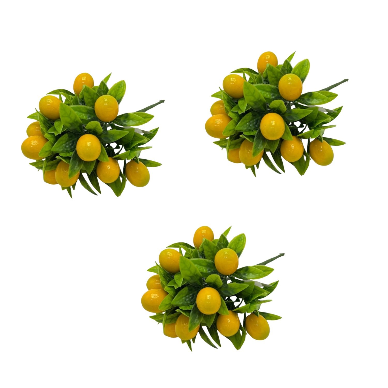 PACK DE 3 BOUQUETS DE 6 LIMONES ARTIFICIALES DE 21CM BG506071 FLORIPASTORE - 1