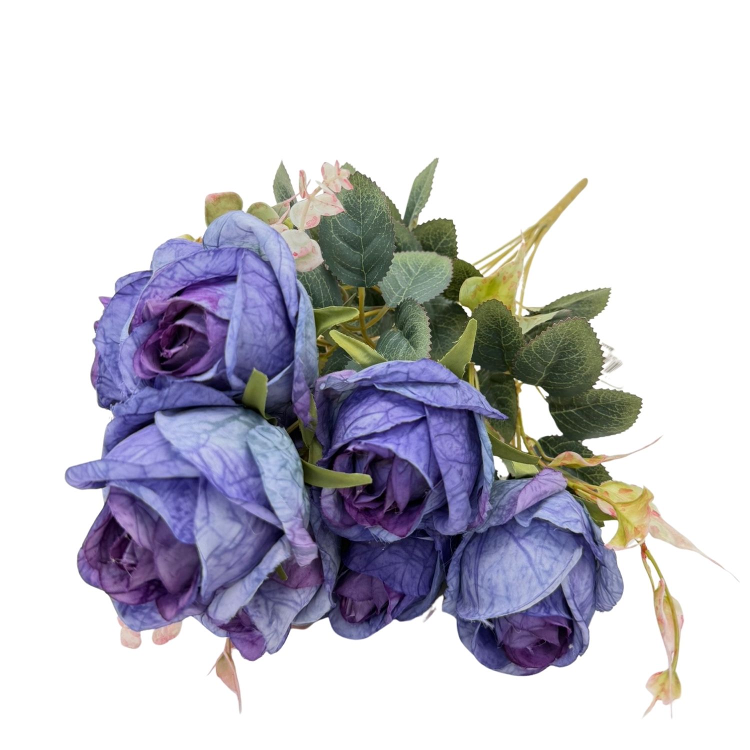 BOUQUET DE 9 ROSAS ARTIFICIALES DE 49CM GPB26315-6AZ FLORIPASTORE - 1