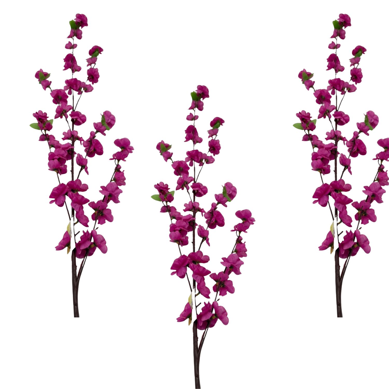 PACK DE 3 VARAS DE FLOR DE DURAZNO MORADO ARTIFICIAL DE 115CM BG231348LC/D FLORIPASTORE - 1