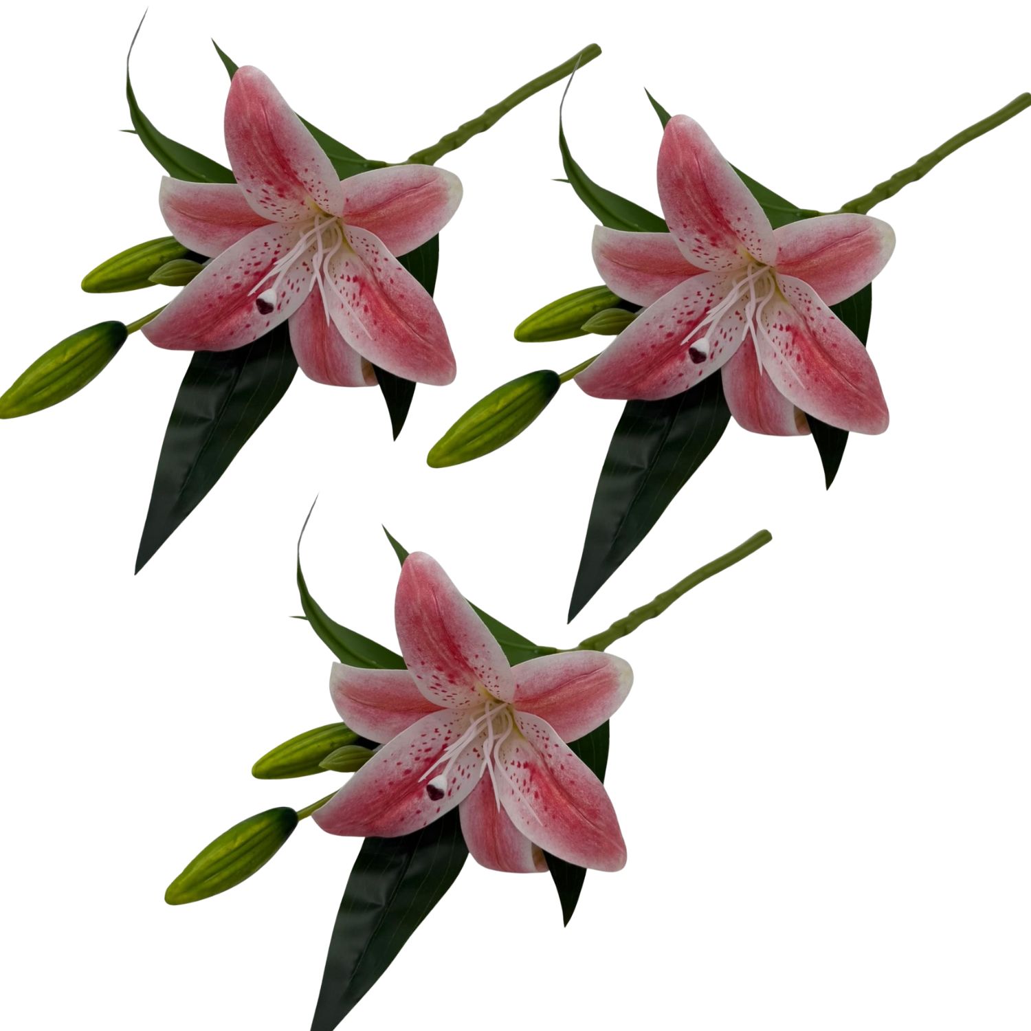 PACK DE 3 VARAS DE LIRIO ARTIFICIAL DE 38CM BG239011-ROS FLORIPASTORE - 1