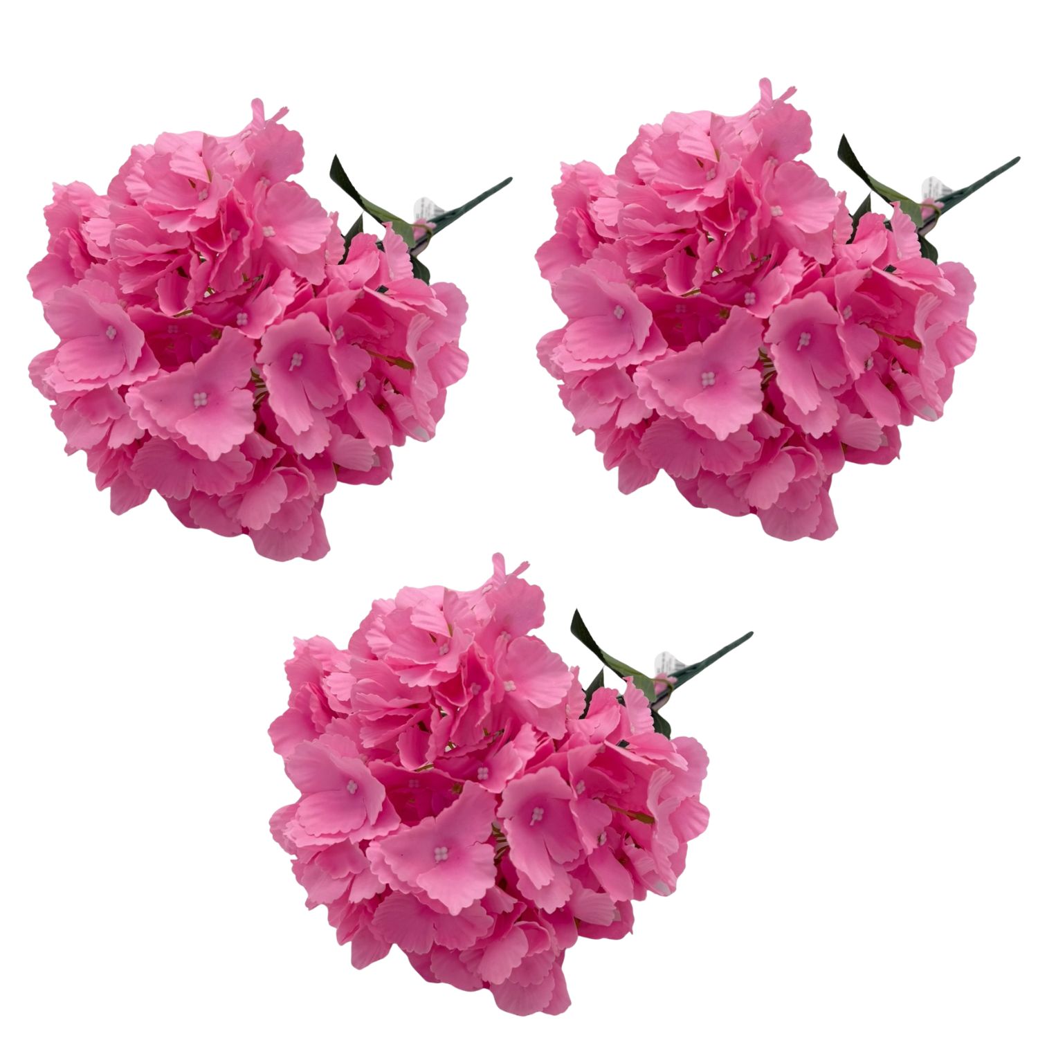 PACK DE 3 BOUQUETS DE 5 HORTENSIAS ARTIFICIALES DE 40CM 8572 FLORIPASTORE - 1