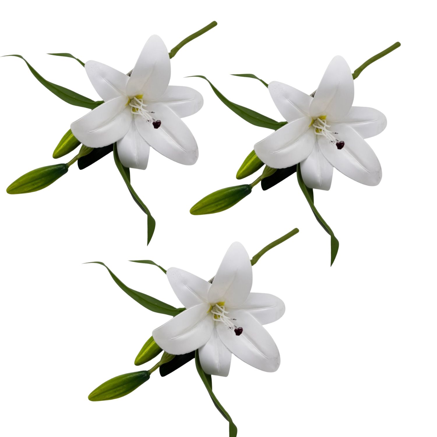 PACK DE 3 VARAS DE LIRIO ARTIFICIAL DE 38CM BG239011-BL FLORIPASTORE - 1
