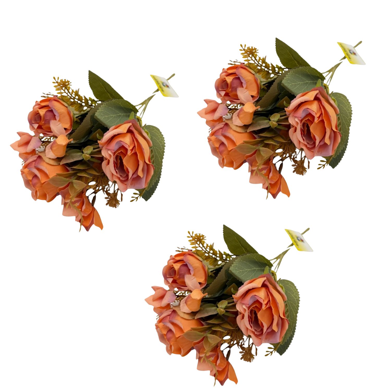 PACK DE 3 BOUQUETS DE 5 ROSAS ARTIFICIALES DE 35CM BG505383-NAR FLORIPASTORE - 1