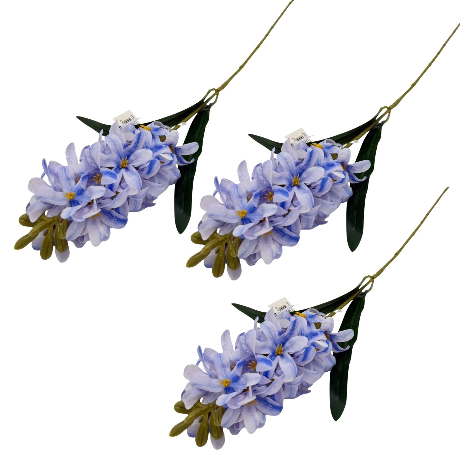 PACK DE 3 VARAS DE FLOR JACINTO ARTIFICIAL DE 76CM GPL26203-5AZ FLORIPASTORE - 1