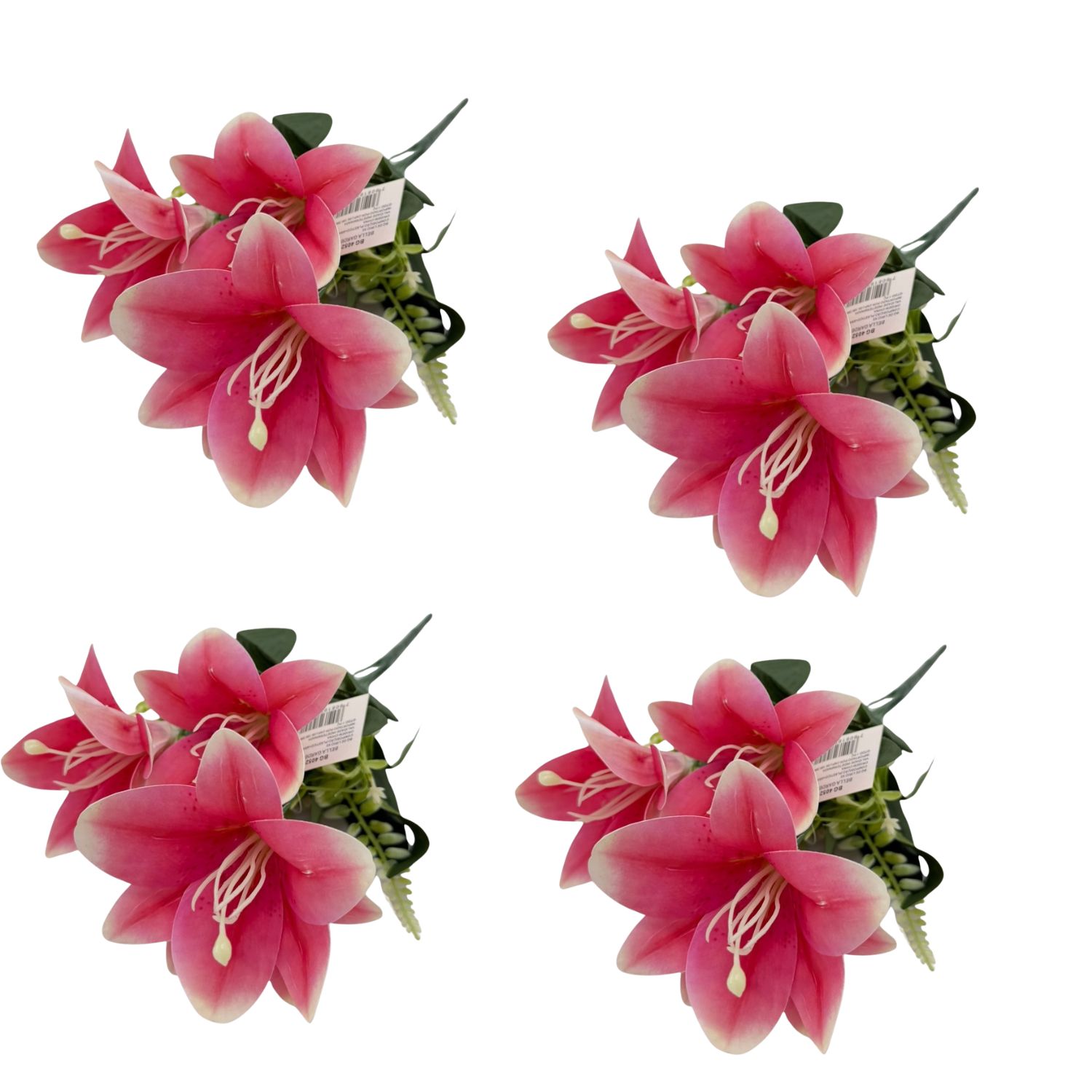 PACK DE 4 BOUQUETS DE 5 LIRIOS ARTIFICIALES DE 38CM BG405212-PK FLORIPASTORE - 1