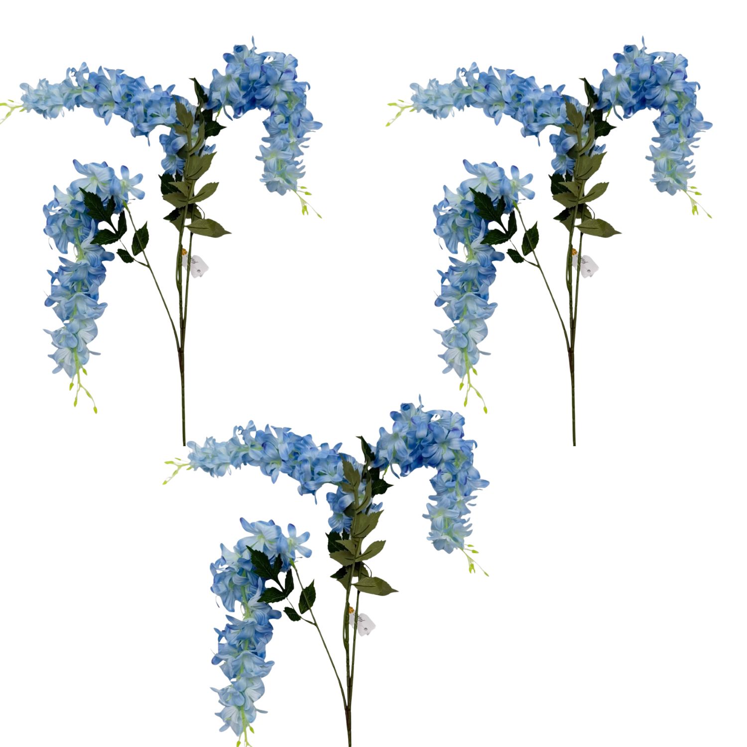 PACK DE 3 COLGANTES DE MINI FLORES AZULES ARTIFICIALES DE 90CM 7970-4AZ FLORIPASTORE - 1