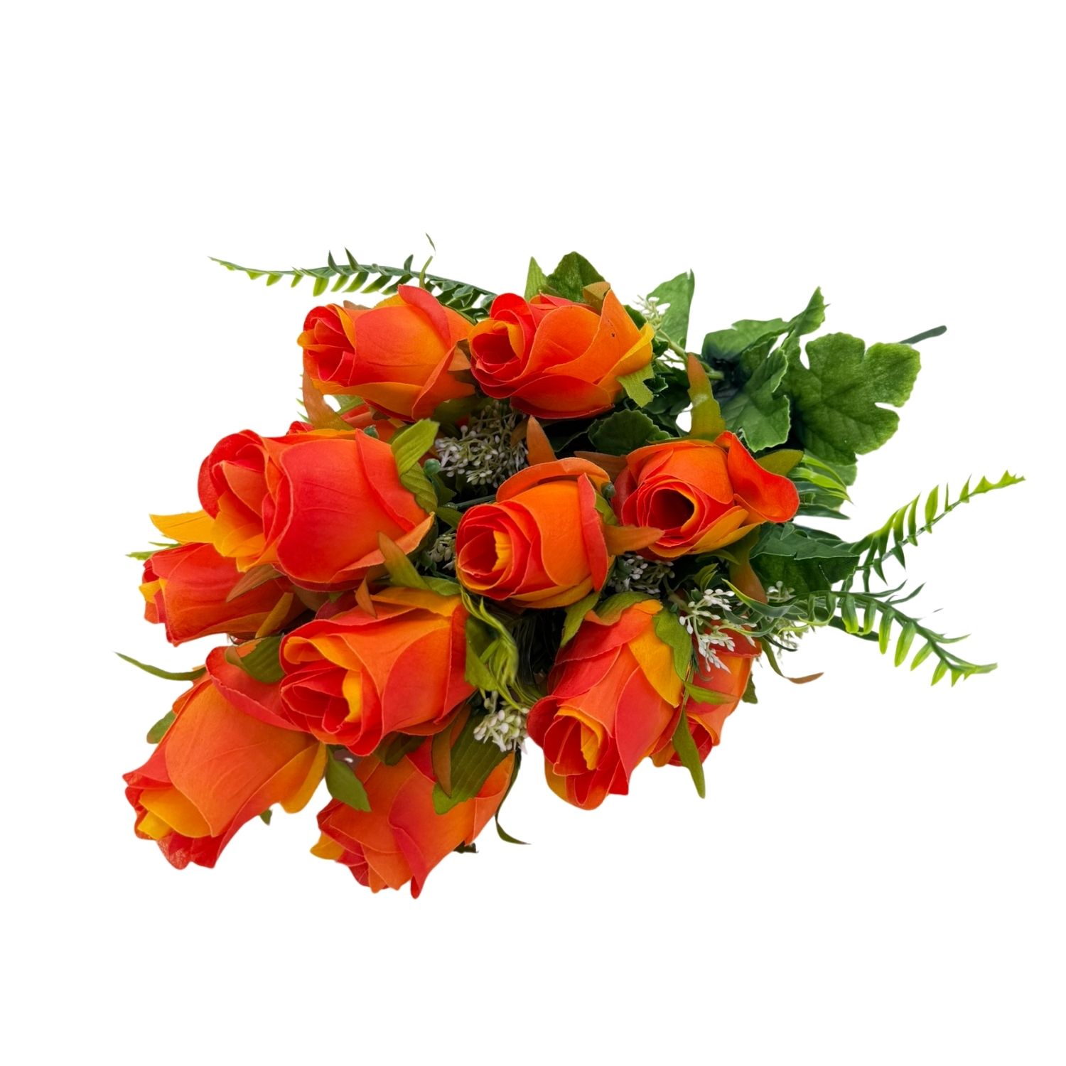 BOUQUET DE 18 ROSAS ARTIFICIALES EN BOTON DE 62CM BG318004-NAR FLORIPASTORE - 1