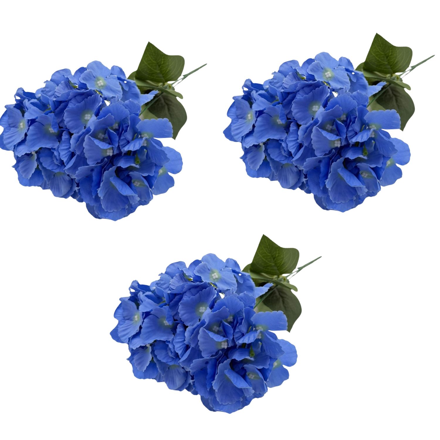 PACK DE 3 BOUQUETS DE 5 HORTENSIAS ARTIFICIALES DE 40CM 8572 FLORIPASTORE - 1