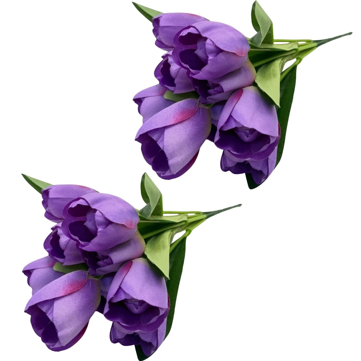 PACK DE 2 BOUQUETS DE 9 TULIPANES ARTIFICIALES DE 40CM GPB25396-4MO FLORIPASTORE - 1