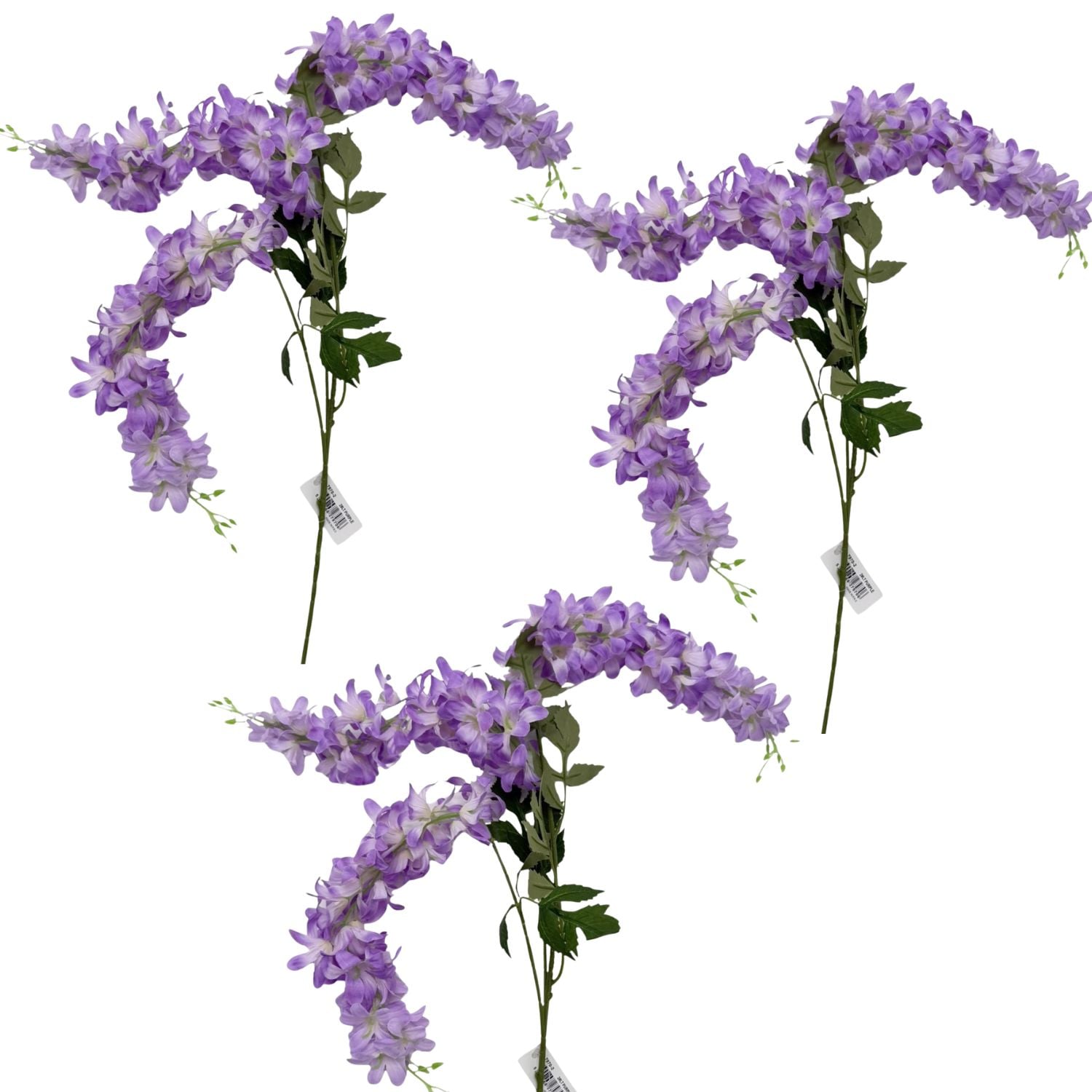 PACK DE 3 COLGANTES DE MINI FLORES MORADAS ARTIFICIALES DE 90CM 7970-2MO FLORIPASTORE - 1