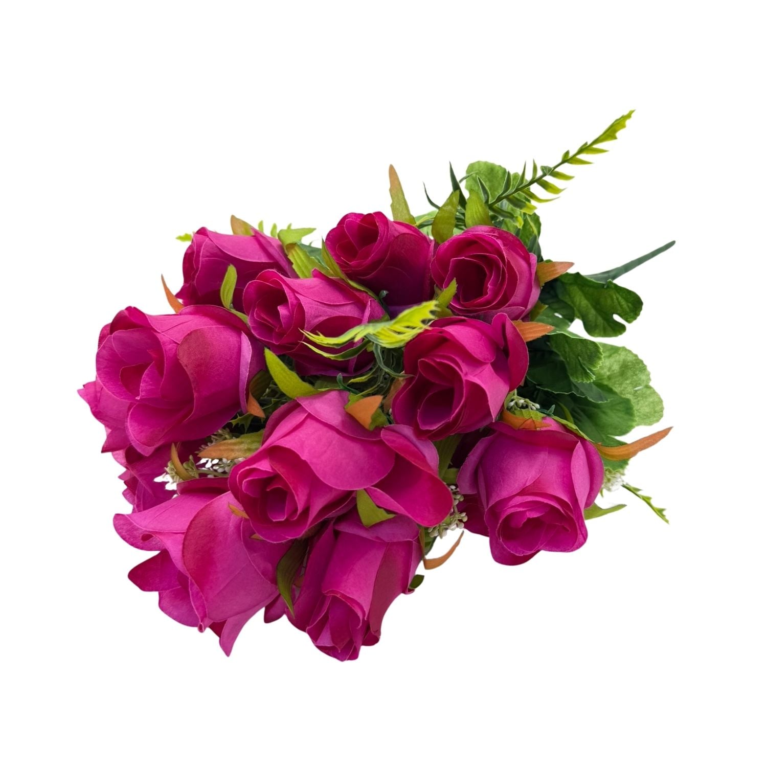 BOUQUET DE 18 ROSAS ARTIFICIALES EN BOTON DE 62CM BG318004-MO FLORIPASTORE - 1