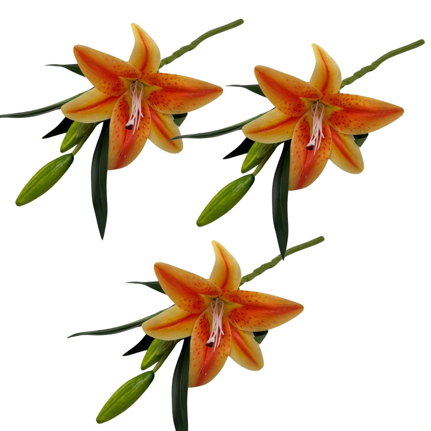 PACK DE 3 VARAS DE LIRIO ARTIFICIAL DE 38CM BG239011-NAR FLORIPASTORE - 1