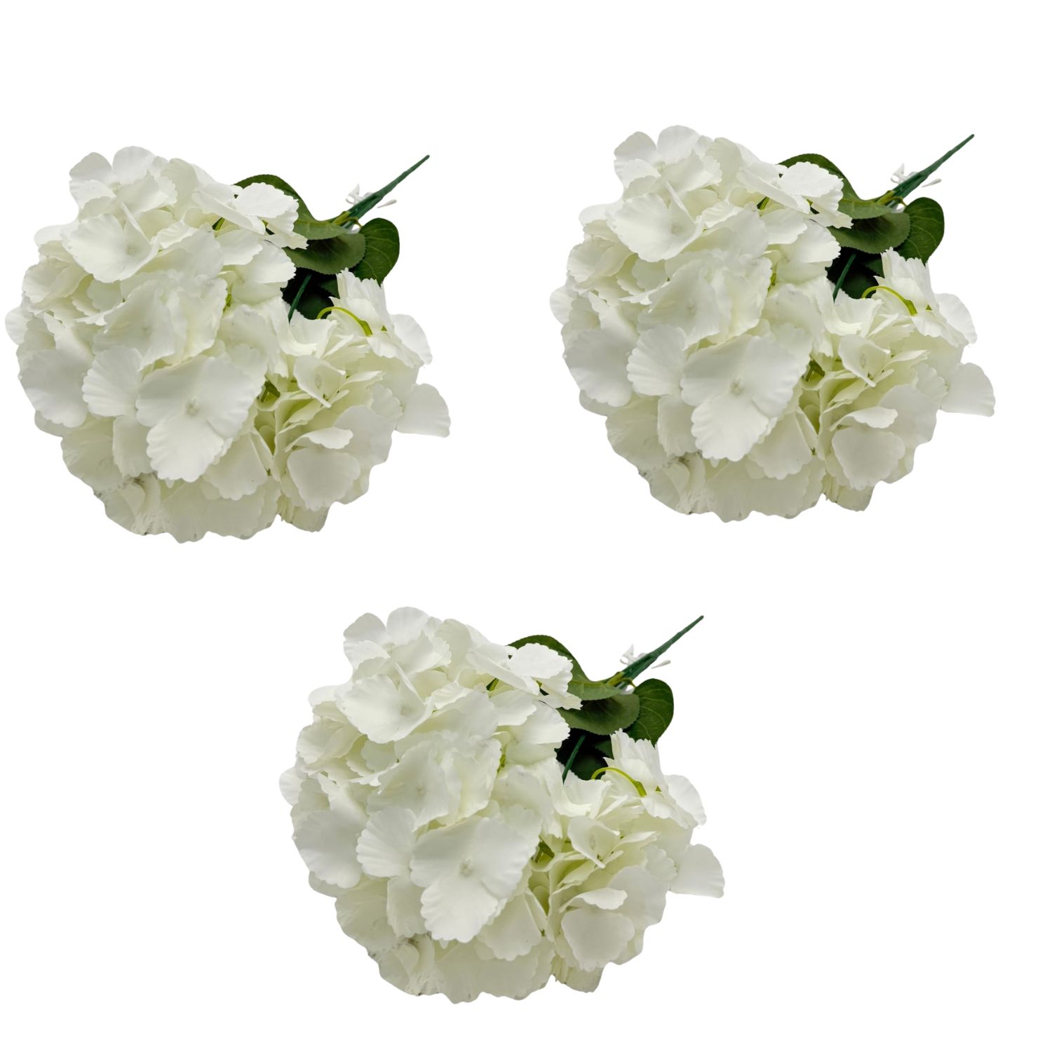 PACK DE 3 BOUQUETS DE 5 HORTENSIAS ARTIFICIALES DE 40CM 8572 FLORIPASTORE - 1