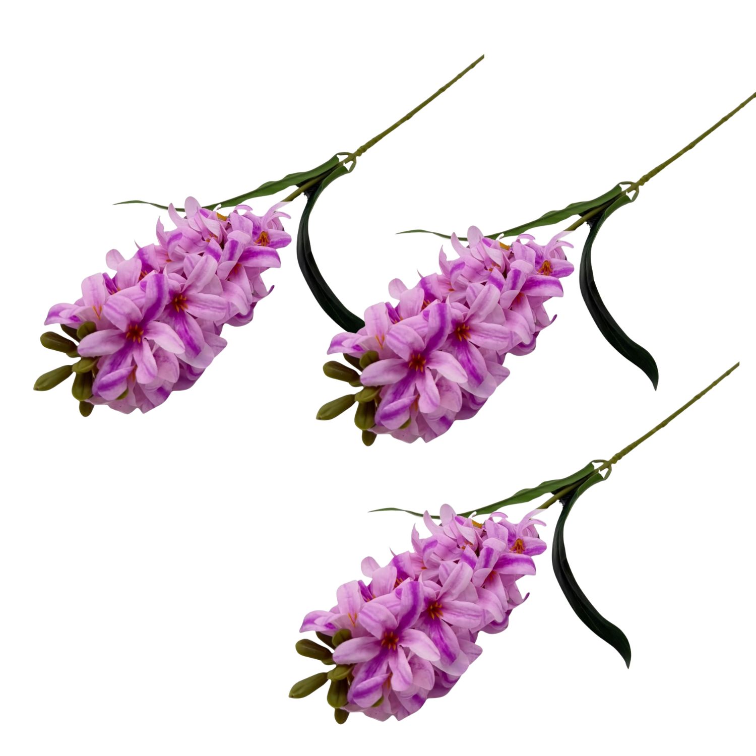 PACK DE 3 VARAS DE FLOR JACINTO ARTIFICIAL DE 76CM GPL26203-4PK FLORIPASTORE - 1