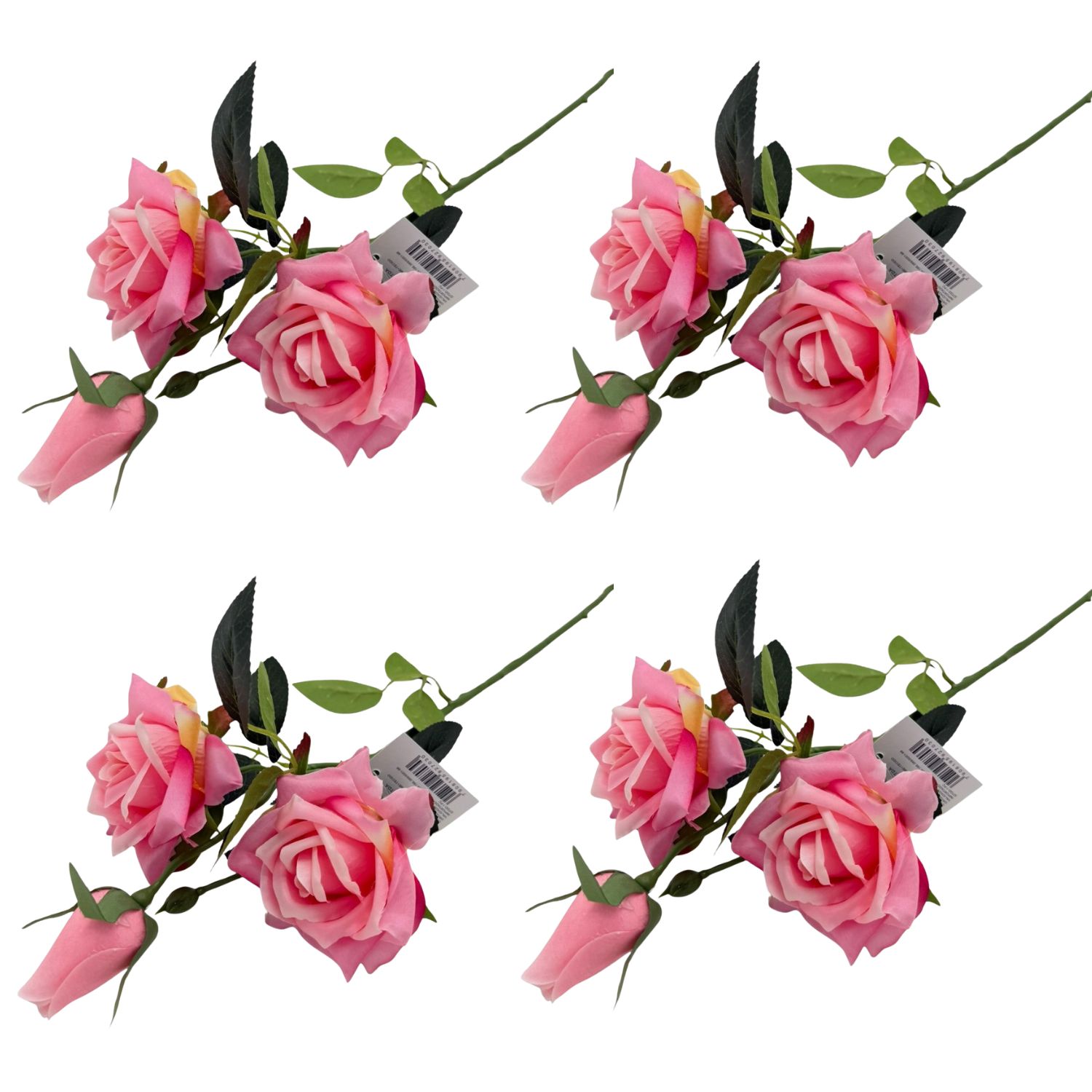 PACK DE 4 VARAS DE ROSA ARTIFICIAL DE 55CM BG410186-PK FLORIPASTORE - 1