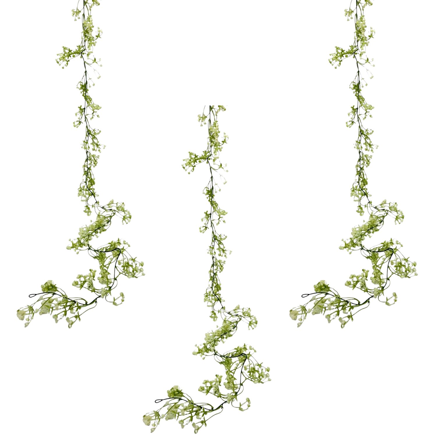 PACK DE 3 GUIRNALDAS DE MINI FLORES ARTIFICIALES DE 182CM BG520064 FLORIPASTORE - 1