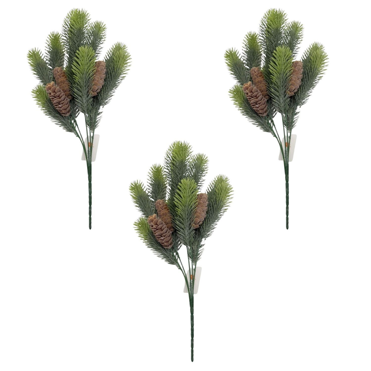 PACK DE 3 VARAS ARTIFICIALES DE FOLLAJE NAVIDEÑO DE 30CM 8089-1 FLORESIPASTORE - 1