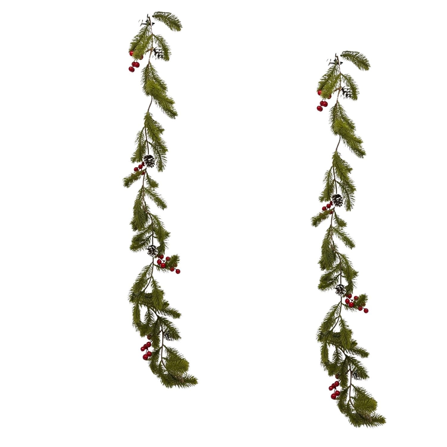 PACK DE 2 GUIRNALDA ARTIFICIALES NAVIDEÑA DE 120CM 8093 FLORESIPASTORE - 1
