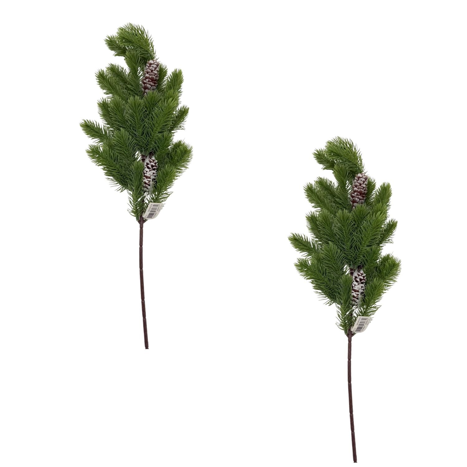 PACK DE 2 VARAS ARTIFICIALES DE FOLLAJE NAVIDEÑO DE 63CM 8087-2 FLORESIPASTORE - 1