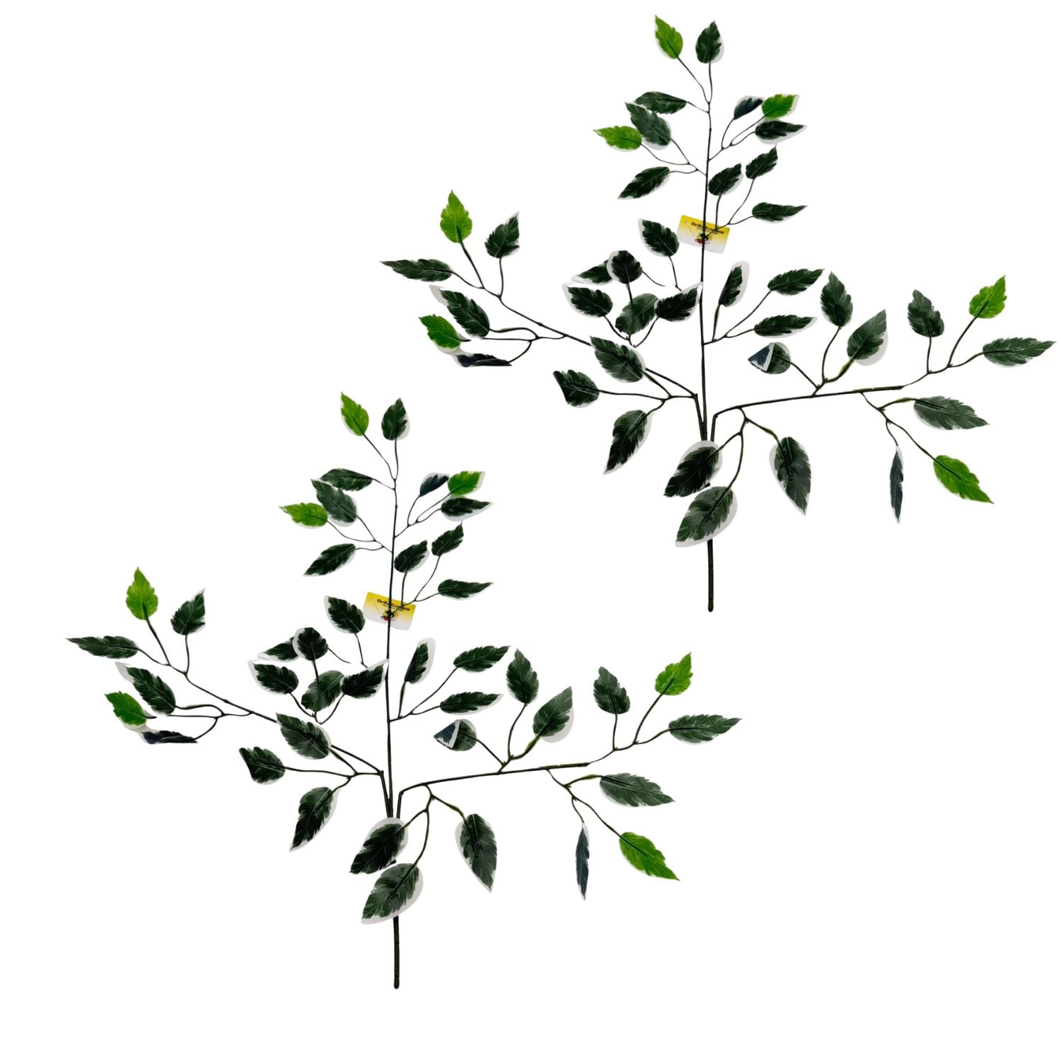 PACK DE 2 VARAS ARTIFICIALES CON HOJASS FICUS DE 63CM BG403021G/WT FLORESIPASTORE - 1