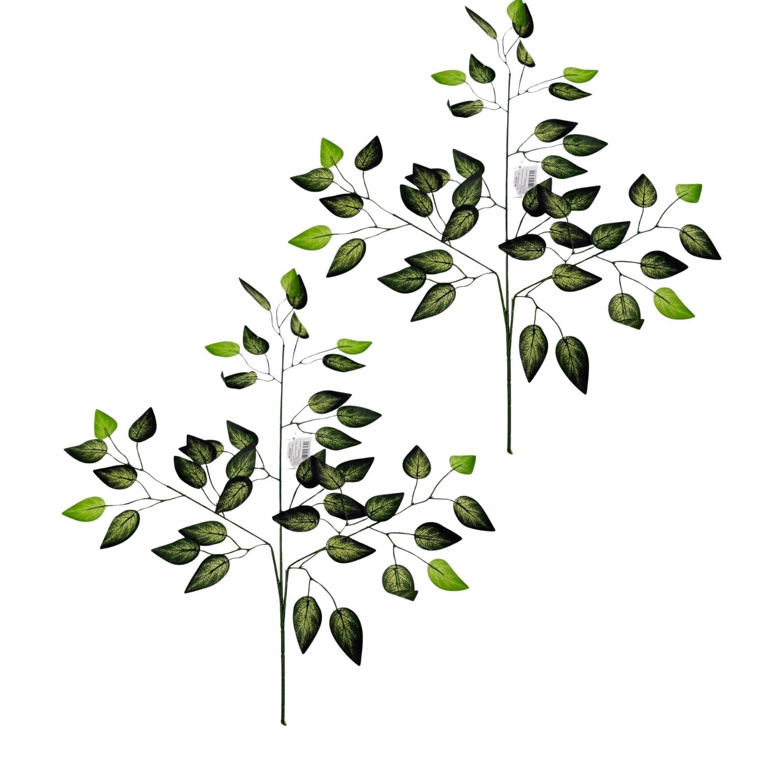 PACK DE 2 VARAS ARTIFICIALES CON HOJAS FICUS DE 63CM BG610455-1 FLORESIPASTORE - 1