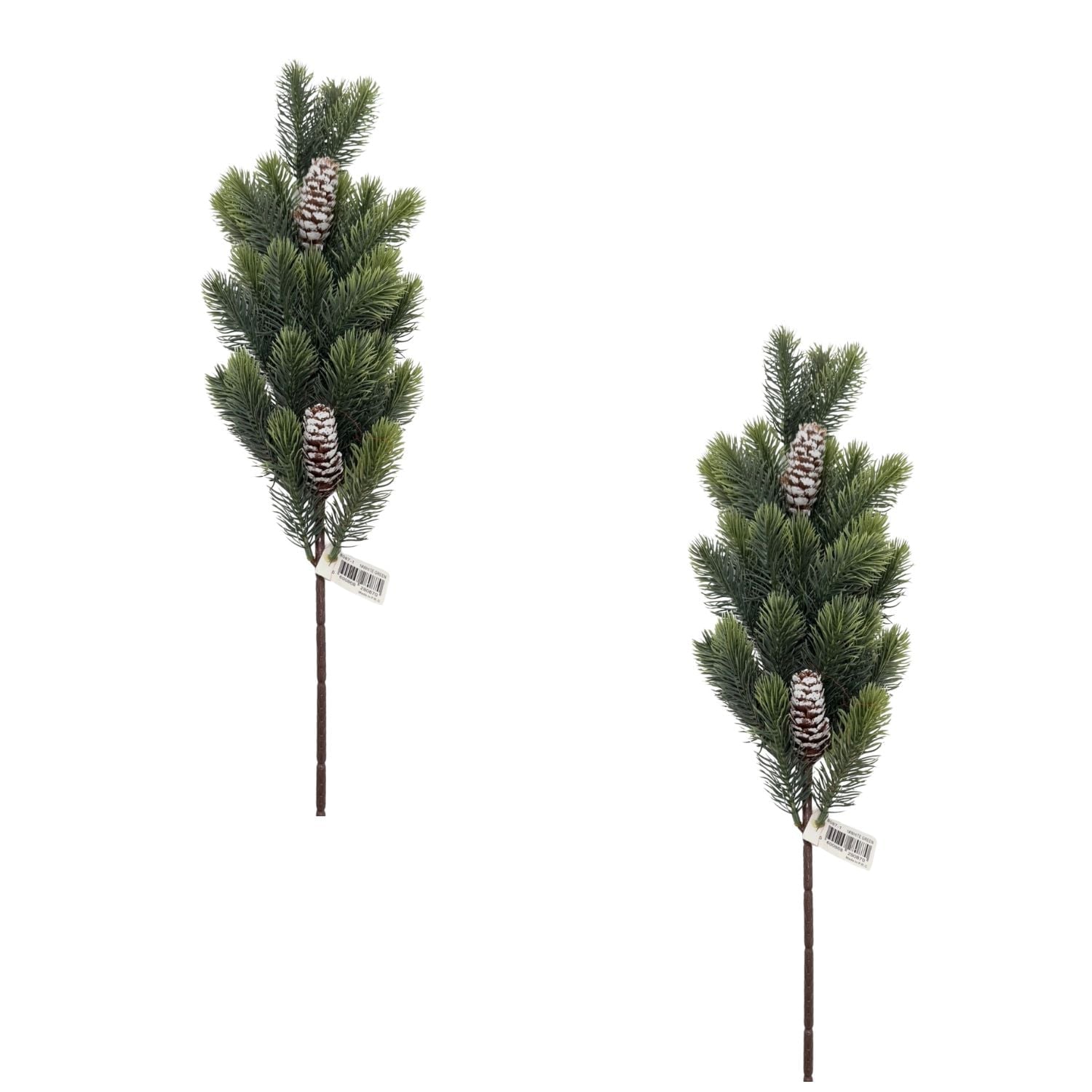 PACK DE 2 VARAS ARTIFICIALES DE FOLLAJE NAVIDEÑO DE 63CM 8087-1 FLORESIPASTORE - 1