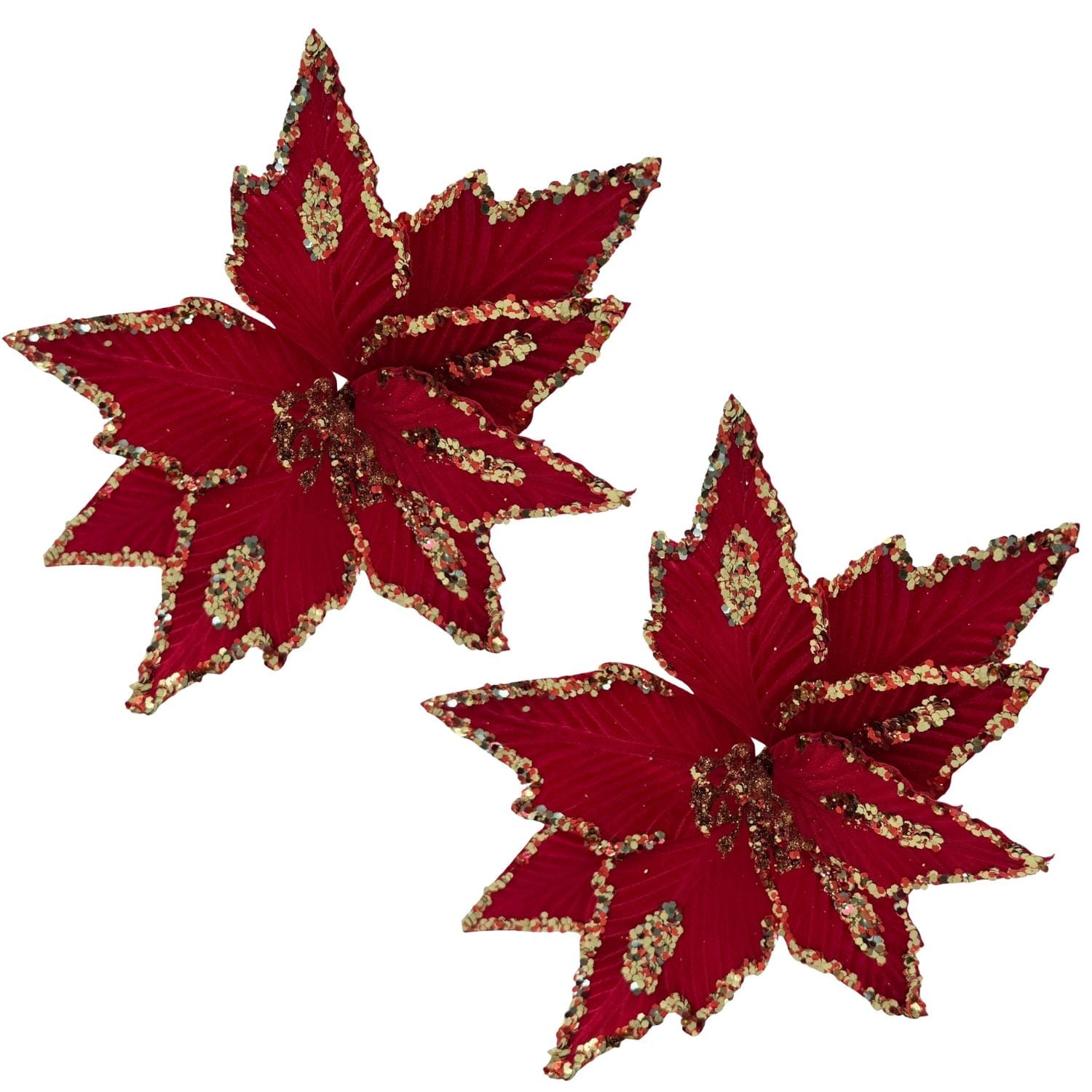PACK DE 2 FLORES ARTIFICIALES DE CARDENAL ROJO NAVIDEÑO DE 30CM FN208 FLORESIPASTORE - 1