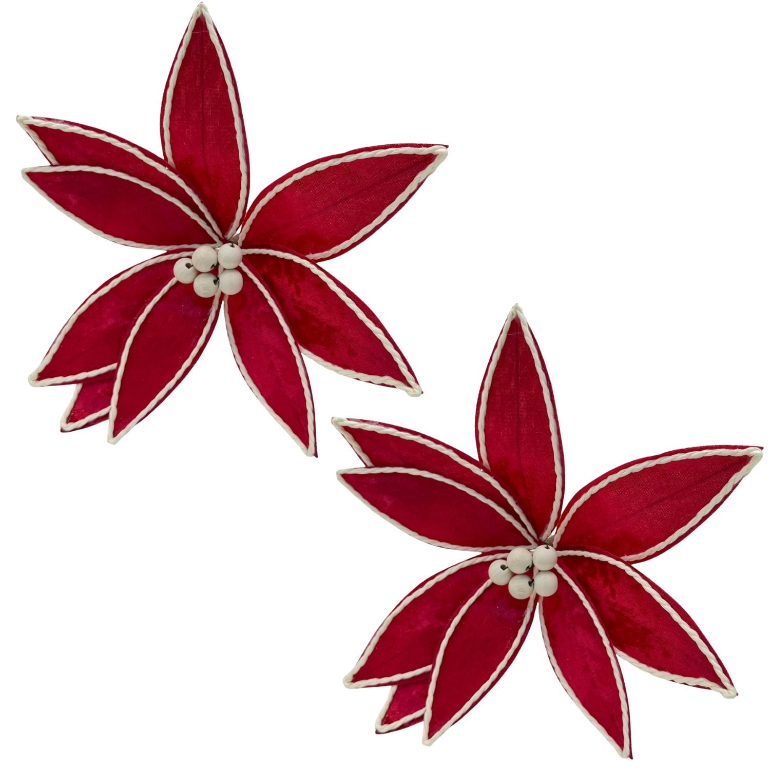 PACK DE 2 FLORES ARTIFICIALES DE CARDENAL ROJO NAVIDEÑO DE 30CM FN212 FLORESIPASTORE - 1