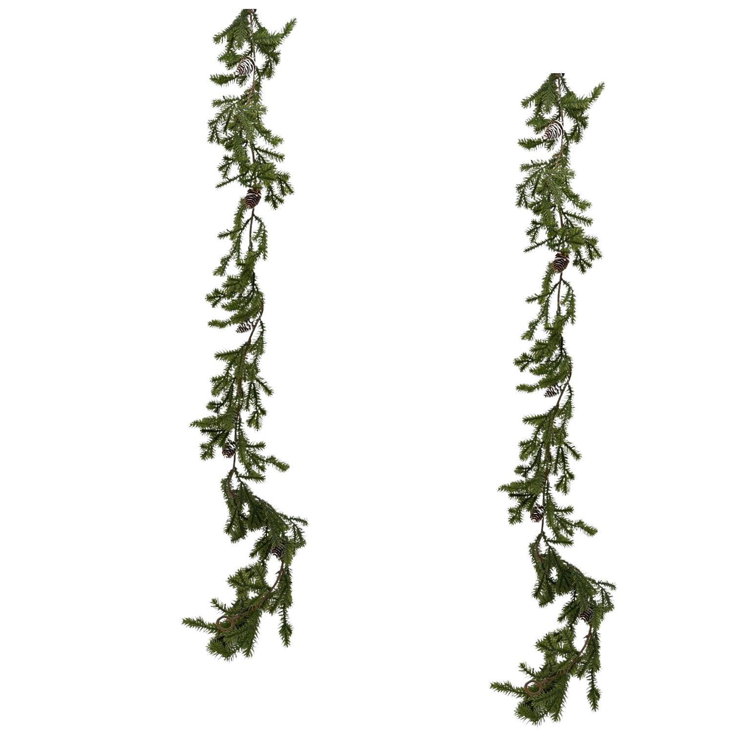 PACK DE 2 GUIRNALDA ARTIFICIALES NAVIDEÑA DE 120CM 8092 FLORESIPASTORE - 1