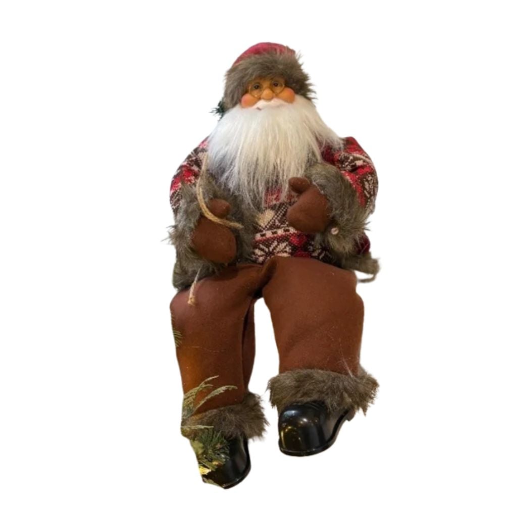 PAPA NOEL DECORATIVO SENTADO DE 40CM FN500 FLORIPASTORE - 1