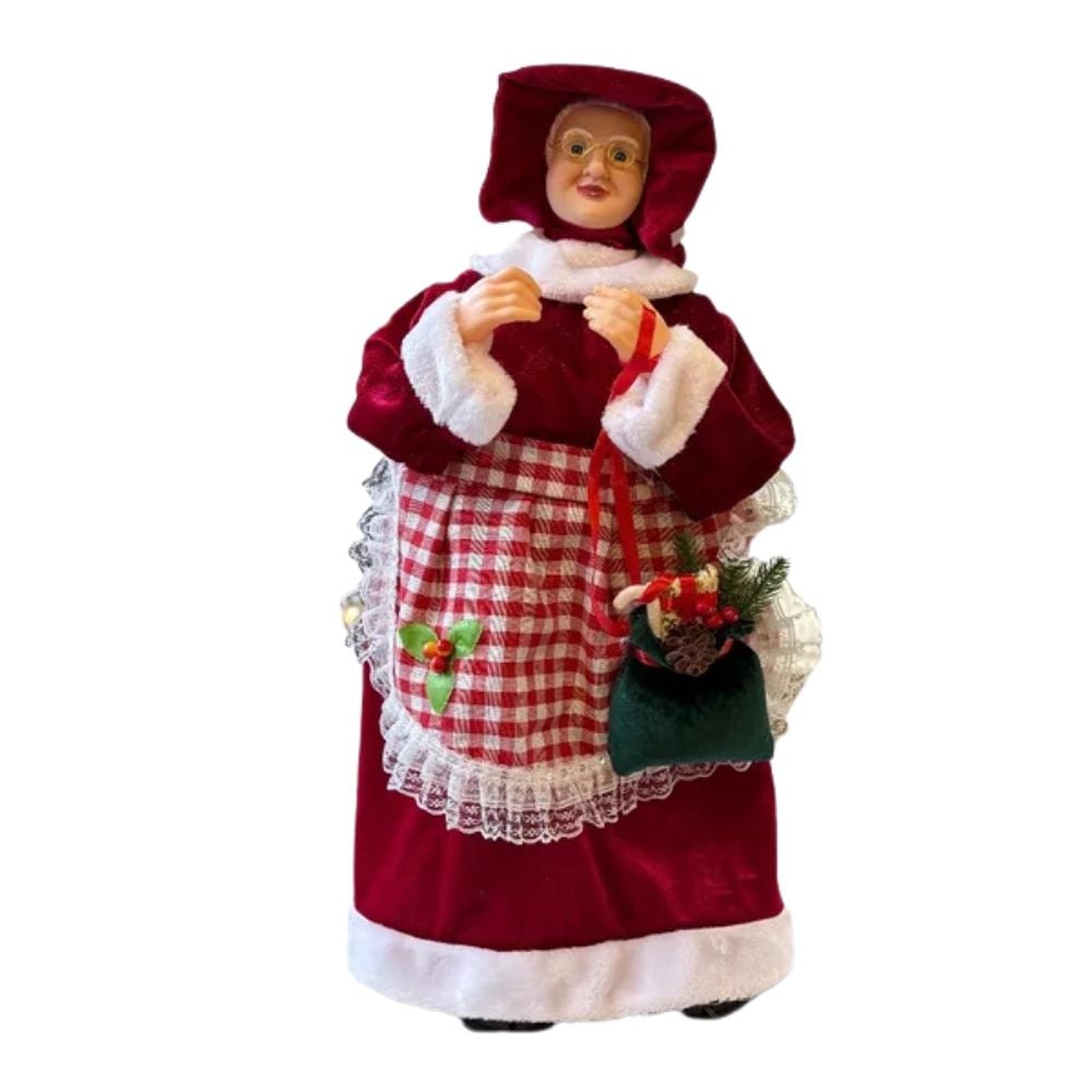 MAMA NOEL DECORATIVA CON MOVIMIENTO DE 60CM FN501 FLORIPASTORE - 1
