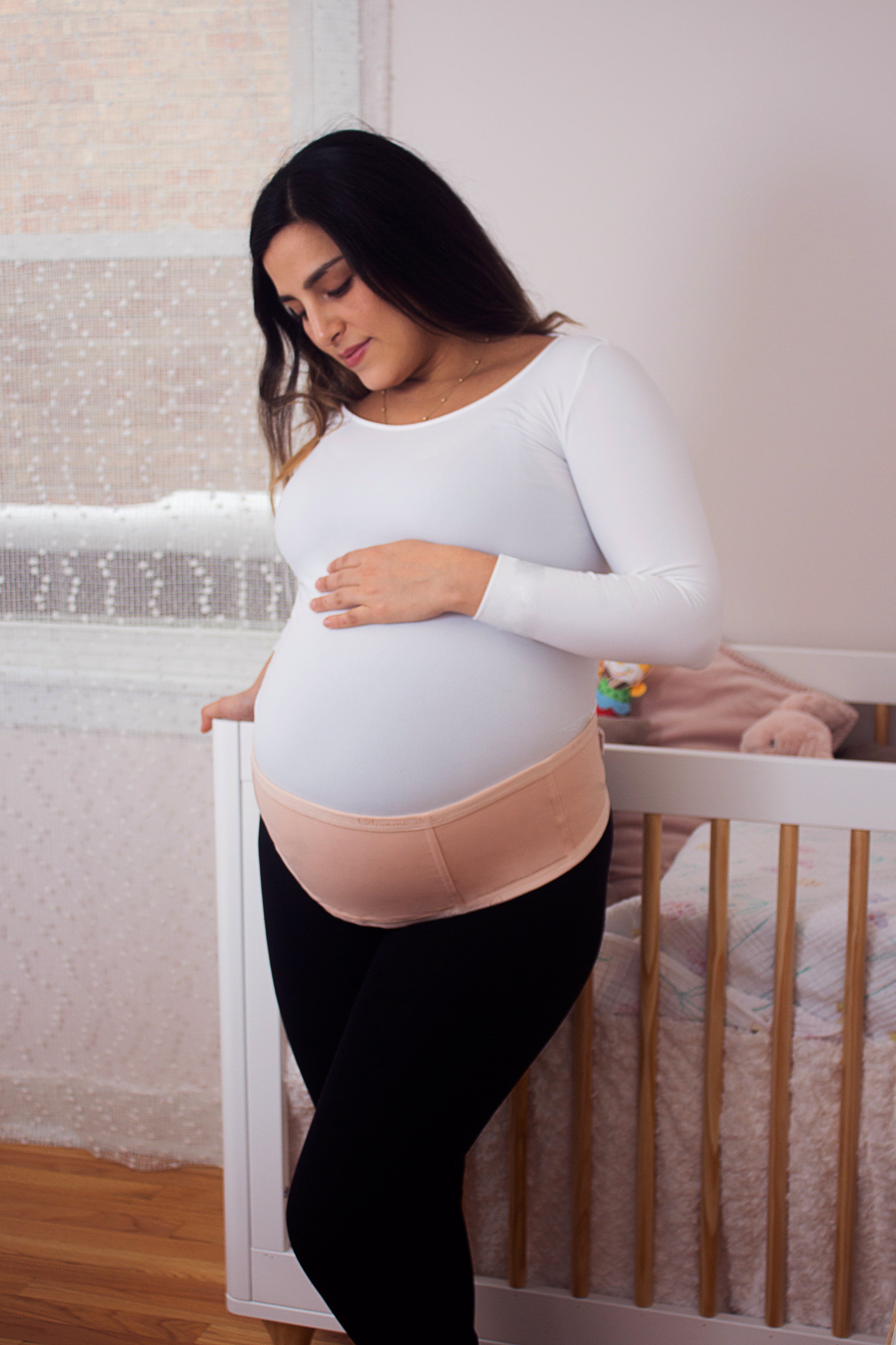 FAJA PRENATAL MUJER B'FEMME BEIGE MAMI BAND SOPORTE MATERNO EMBARAZO MATERNIDAD - 1