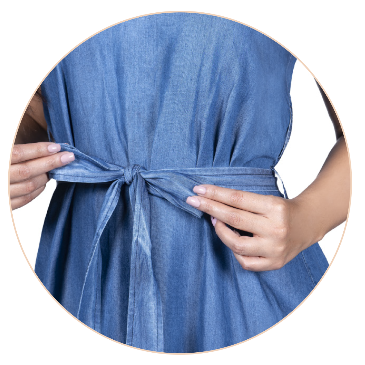 VESTIDO MATERNIDAD MUJER MOMMY GLAM AZUL HERA CLARO - 4