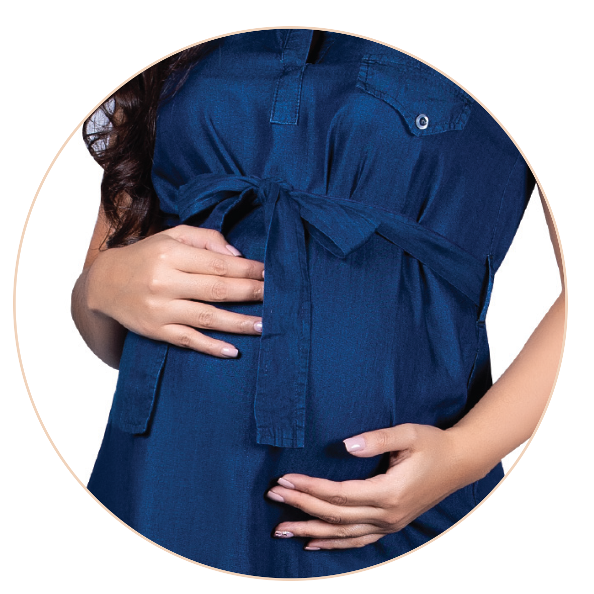 VESTIDO DE MATERNIDAD HERA MOMMY GLAM AZUL REY - 3