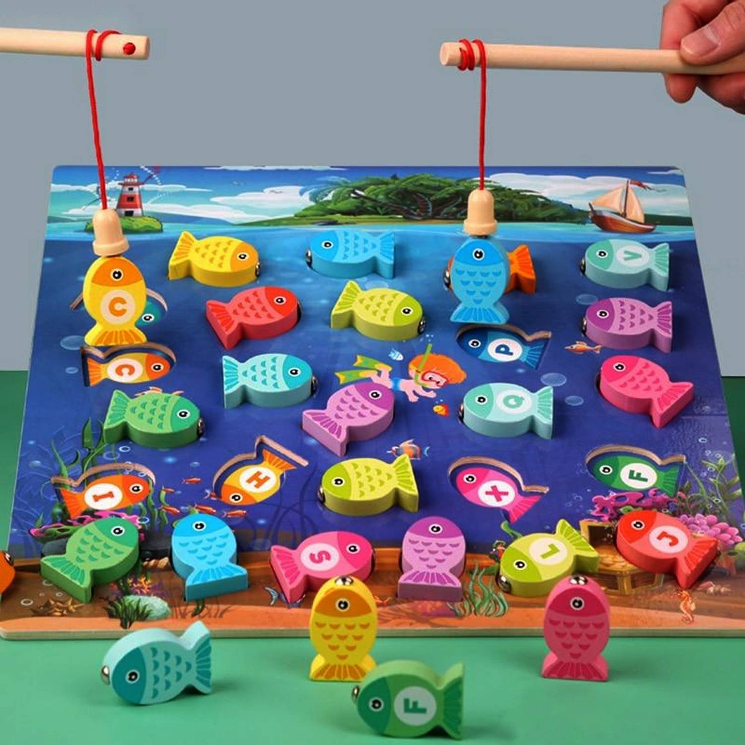 JUEGO DIDÁCTICO PESCA MILAGROSA ABC MV4864 - 3