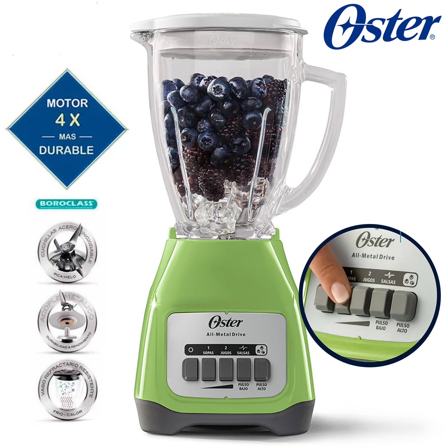 LICUADORA OSTER 2V MÁS PULSO 1. 25LT BLSTKAG-KPB - 1