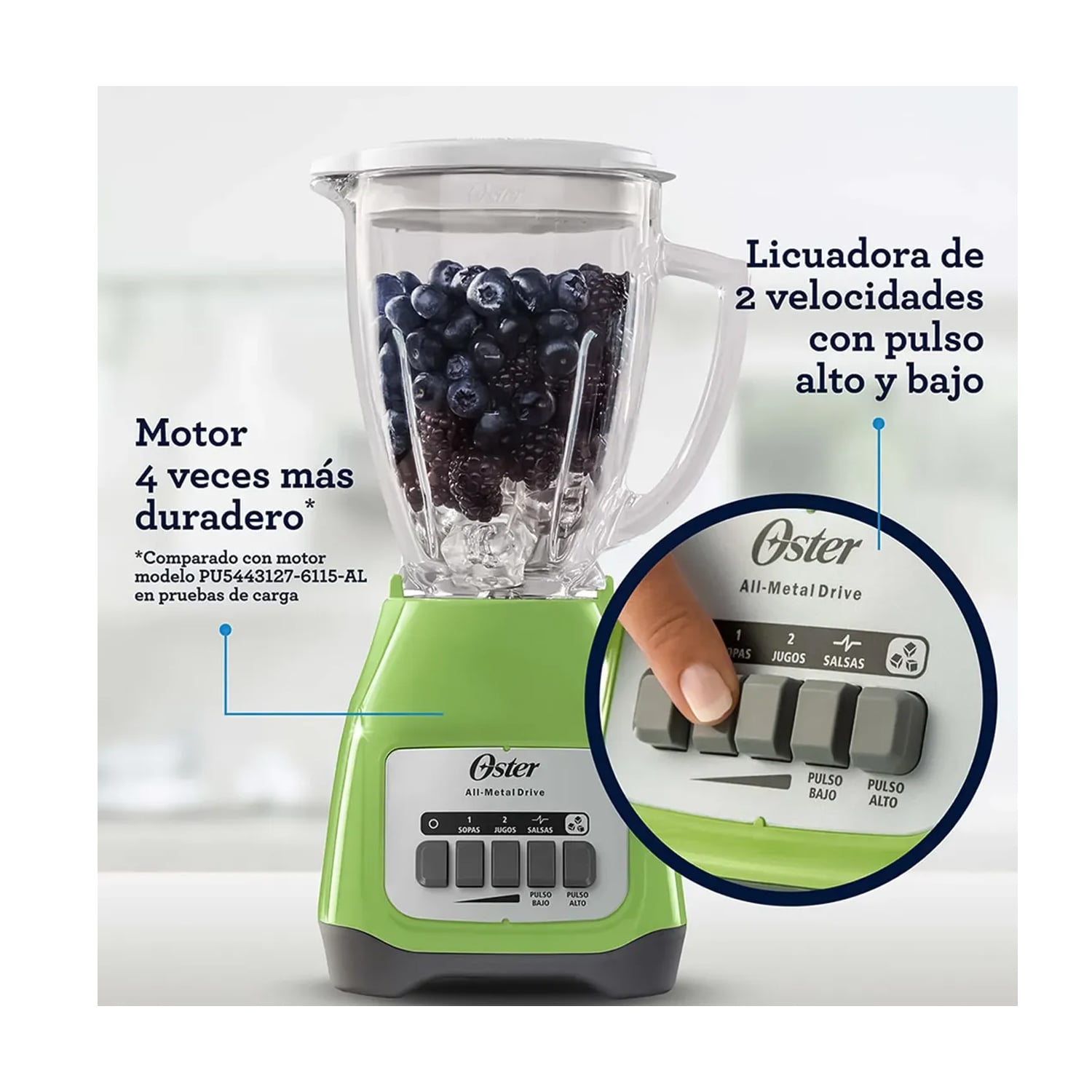 LICUADORA OSTER 2V MÁS PULSO 1. 25LT BLSTKAG-KPB - 3