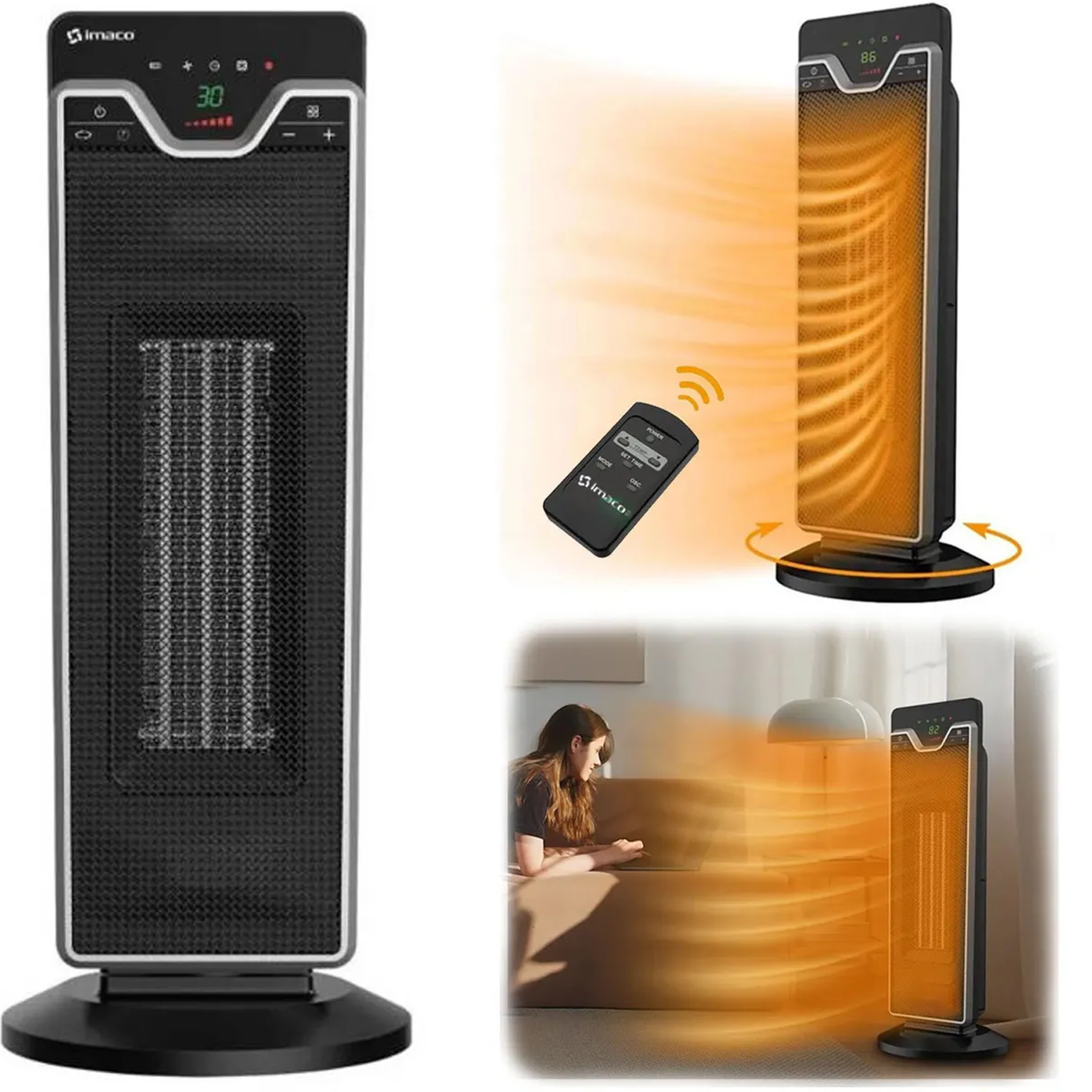 TERMOVENTILADOR DE TORRE IMACO ITC3116 2200W - 1
