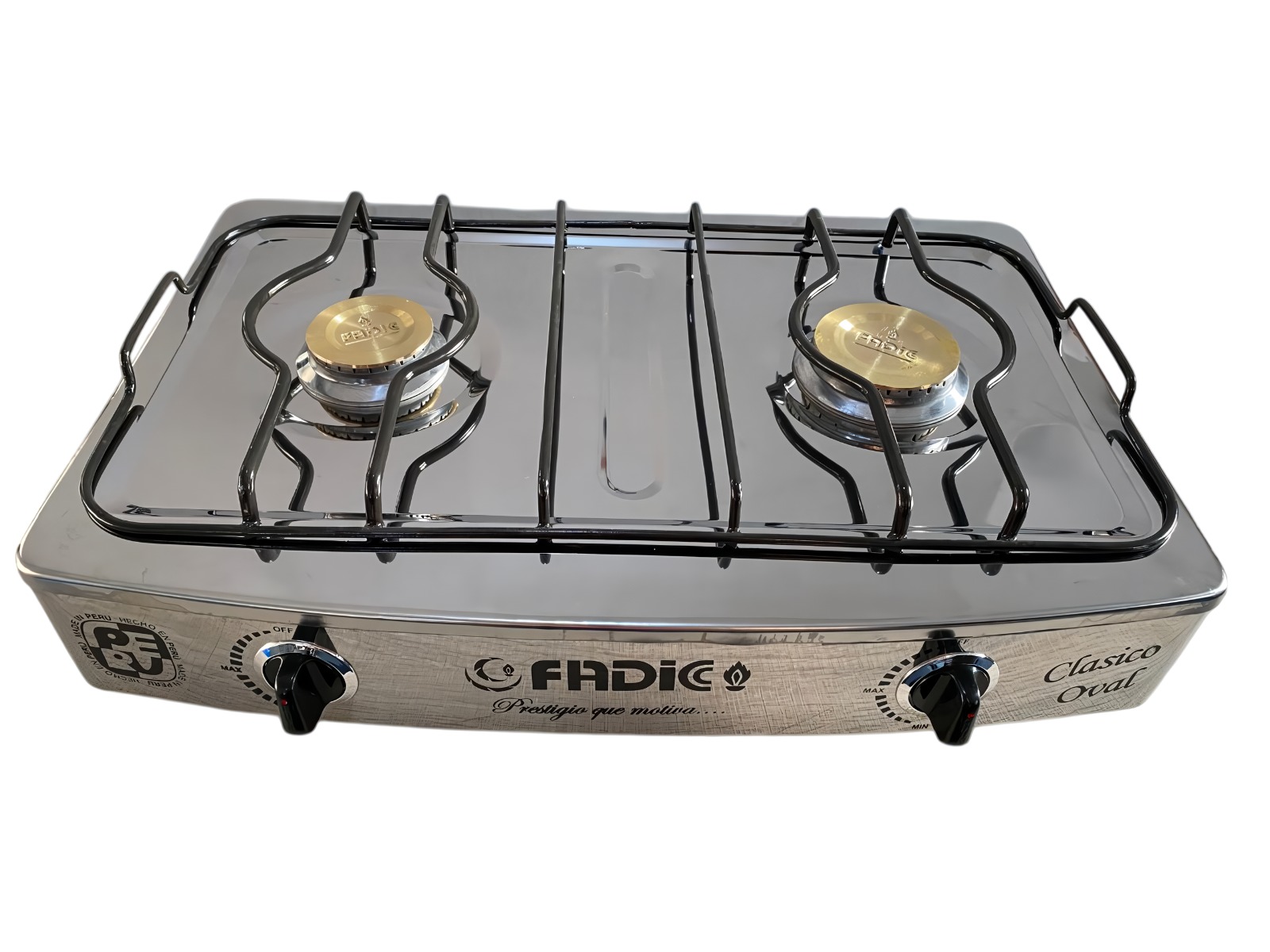 COCINA DE MESA FADIC 2 QUEMADORES CLÁSICO ACERO - 1