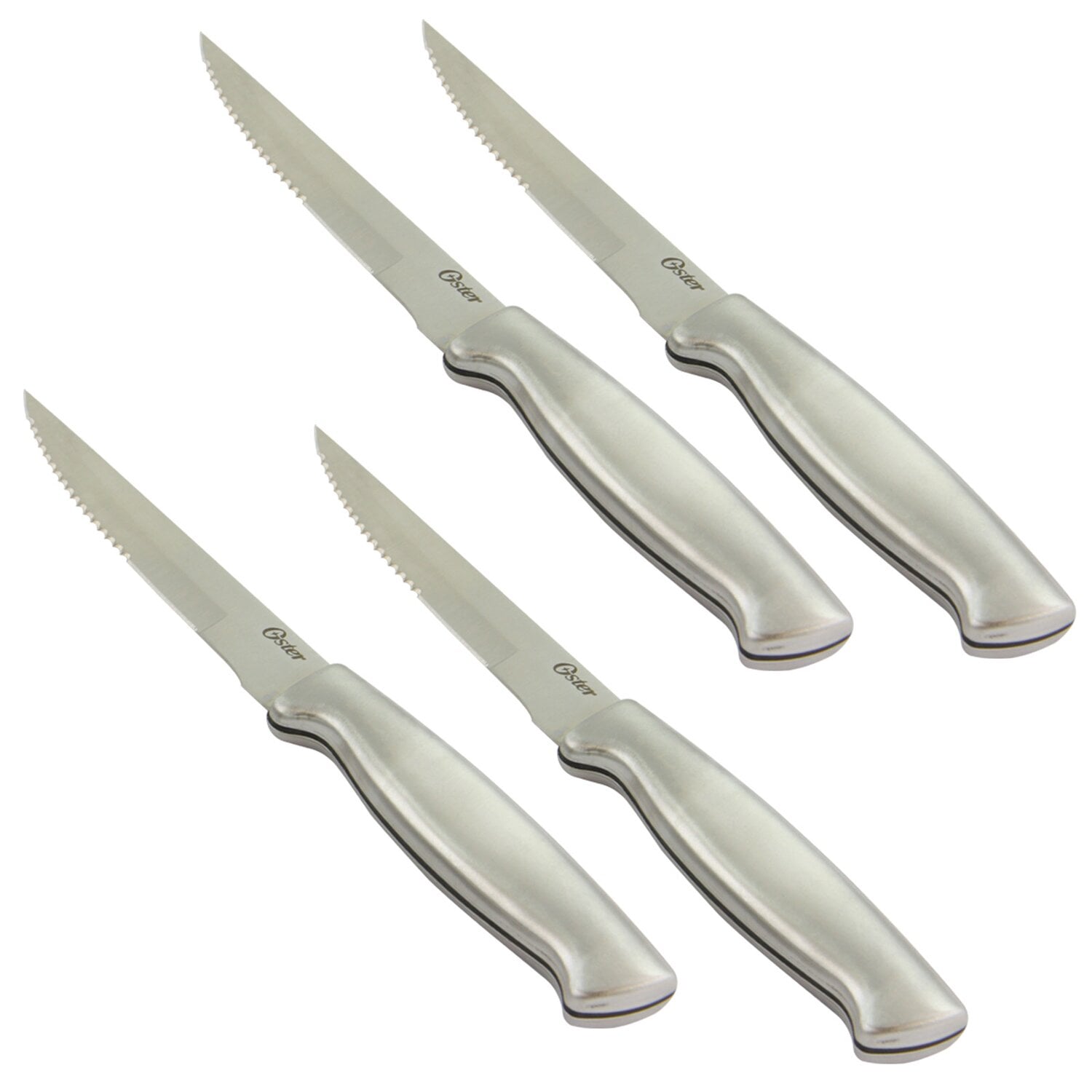 CUCHILLOS DE ACERO INOXIDABLE OSTER 91603.04 4 PIEZAS ACERO - 1