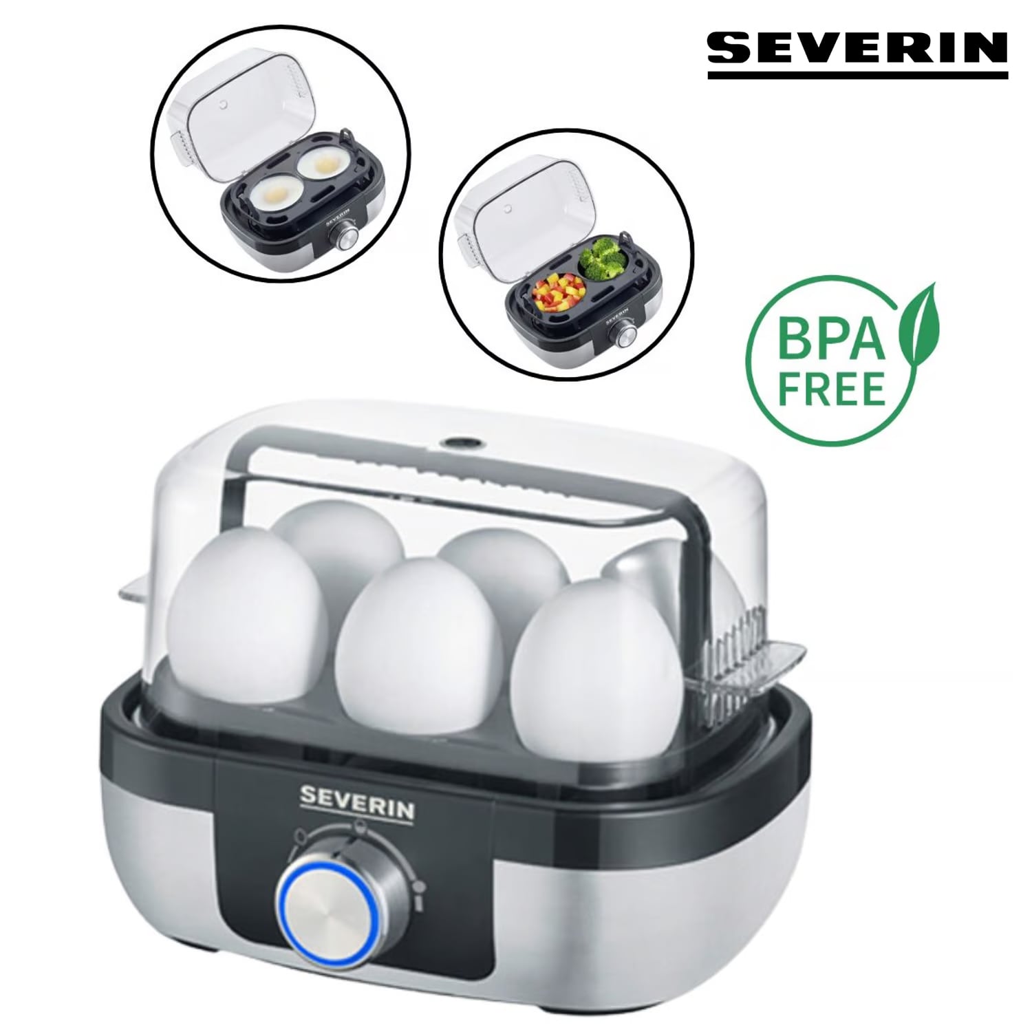 HERVIDOR DE HUEVOS SEVERIN EK-3169 6 UNIDADES (S-XL EK 3169 - 1