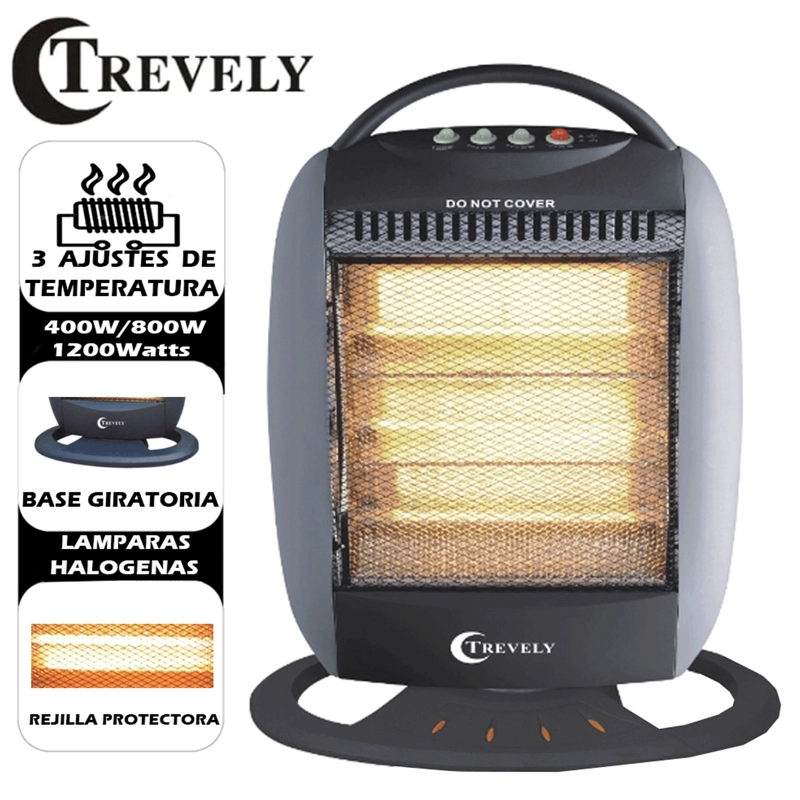 CALENTADOR ELÉCTRICO TREVELY HALÓGENO 1200W TCH-020 - 2