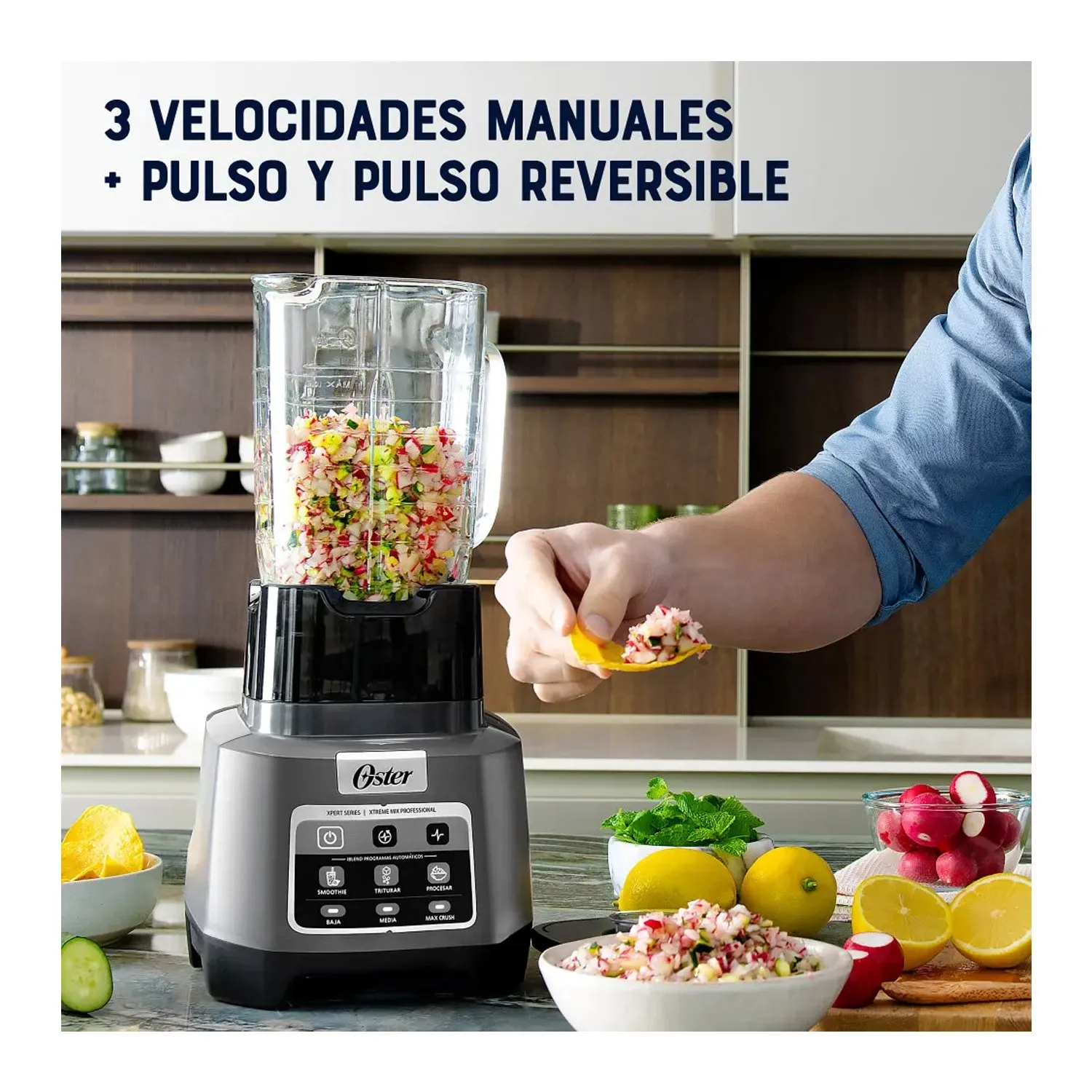 LICUADORA OSTER BLSTXPG-BGW XTREME MIX Y MAX CRUSH CON VASO BLEND - 5