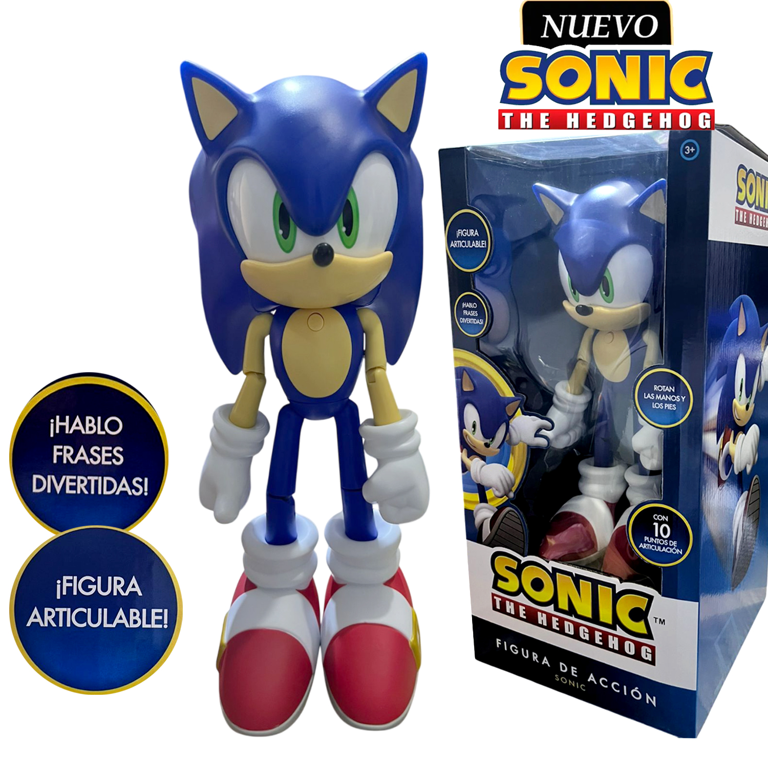 MUÑECO SONIC THE HEDGEHOG MUSICAL Y ARTICULABLE AZUL SONIC-M1 - 2