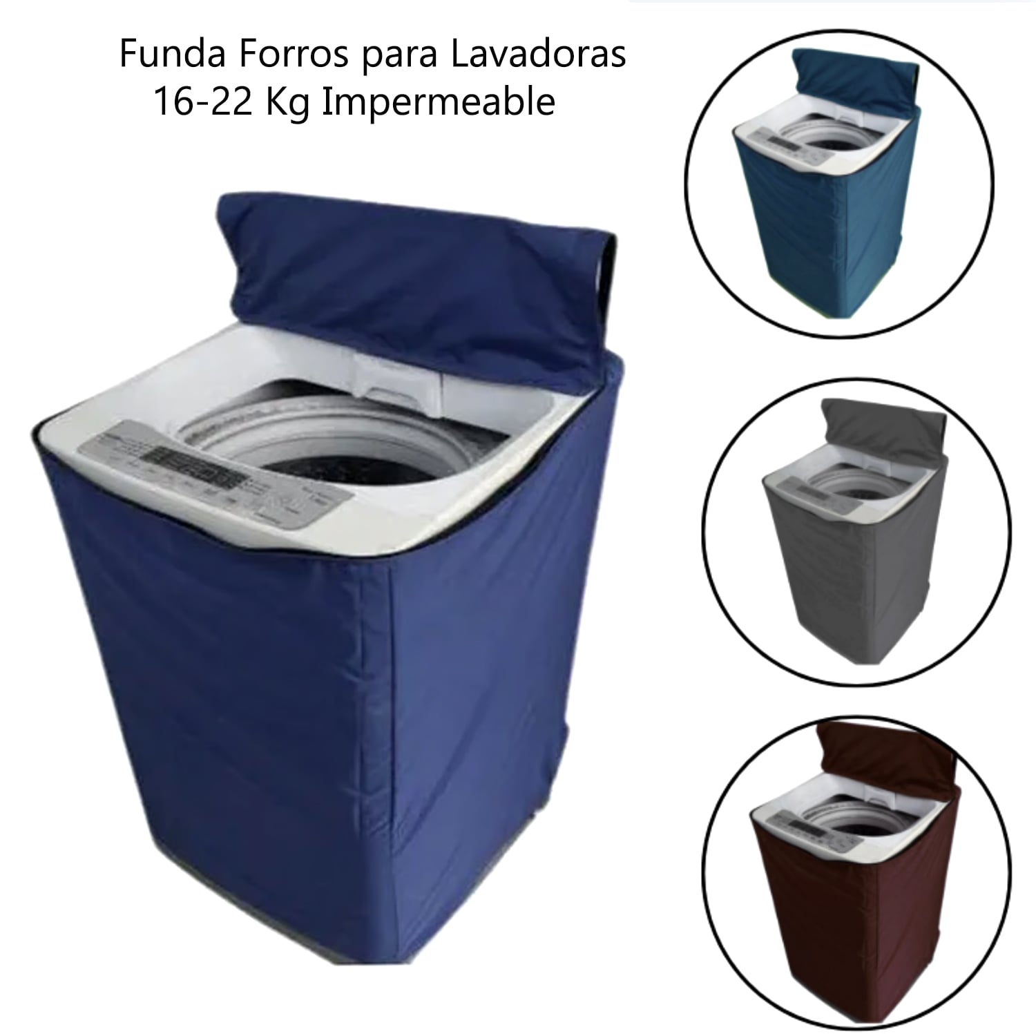 FUNDA PARA LAVADORA 16-22 KG IMPERMEABLE ALEATORIO F1622 - 1